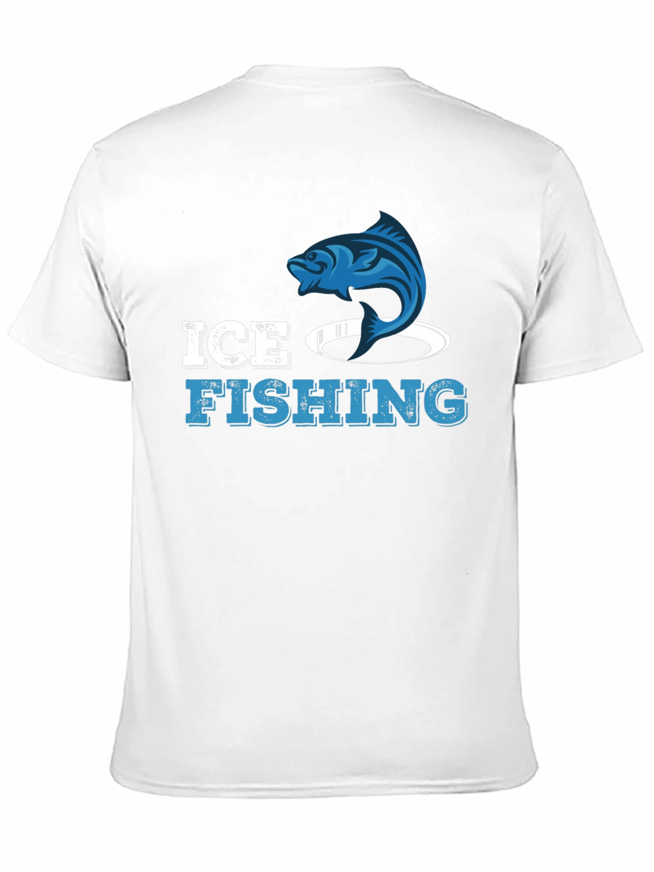 Ice Fishing Graphic T-Shirt - Black