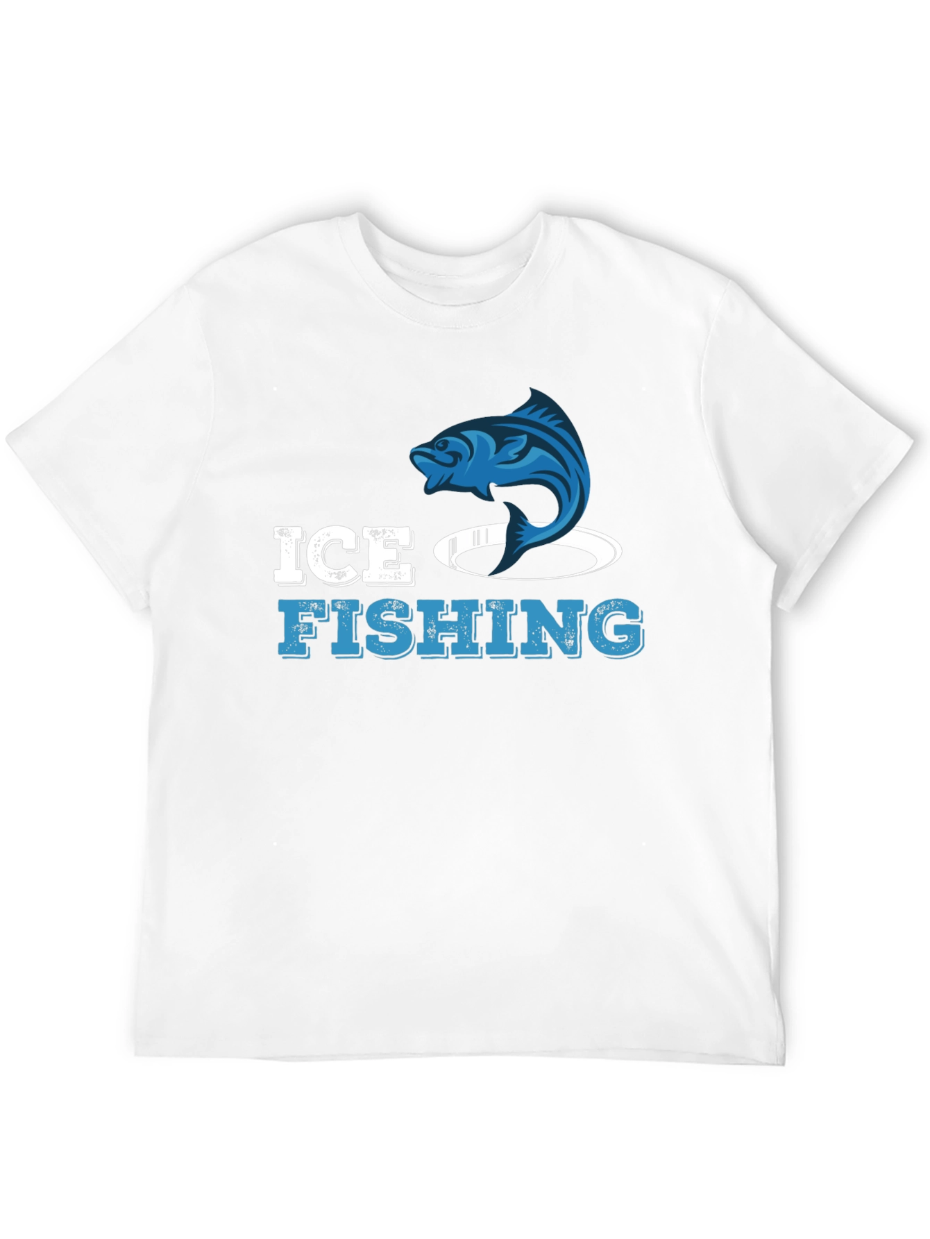Ice Fishing Graphic T-Shirt - Black