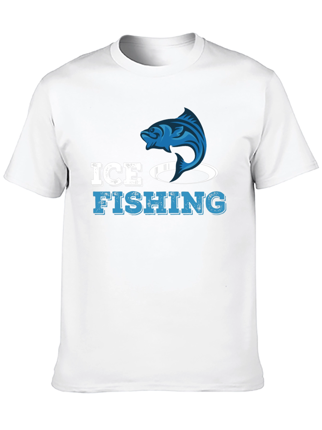 Ice Fishing Graphic T-Shirt - Black