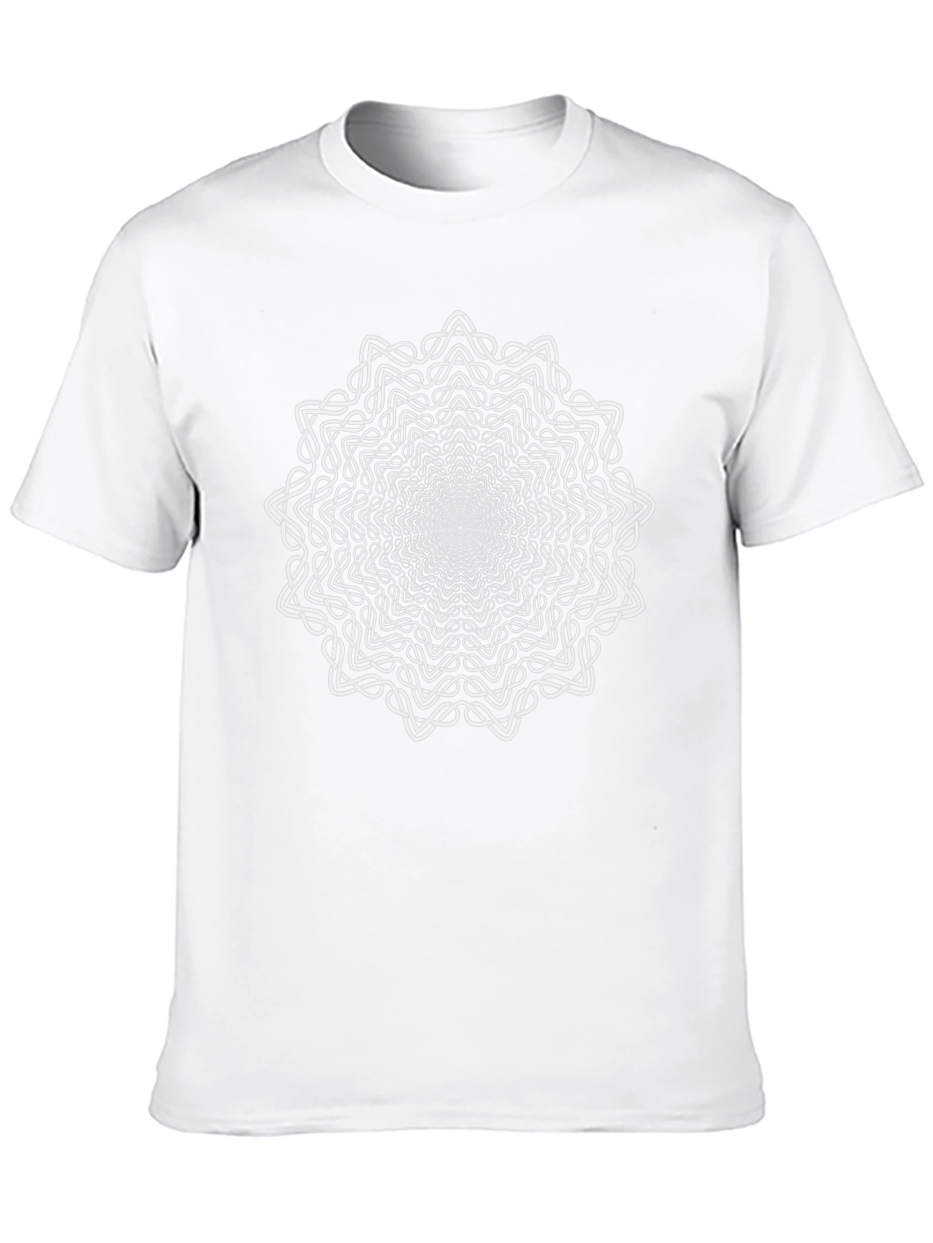 Optical Illusion Mandala Black T-Shirt