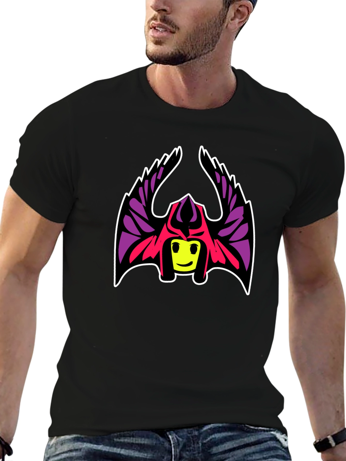 Cool Character Graphic Black T-Shirt
