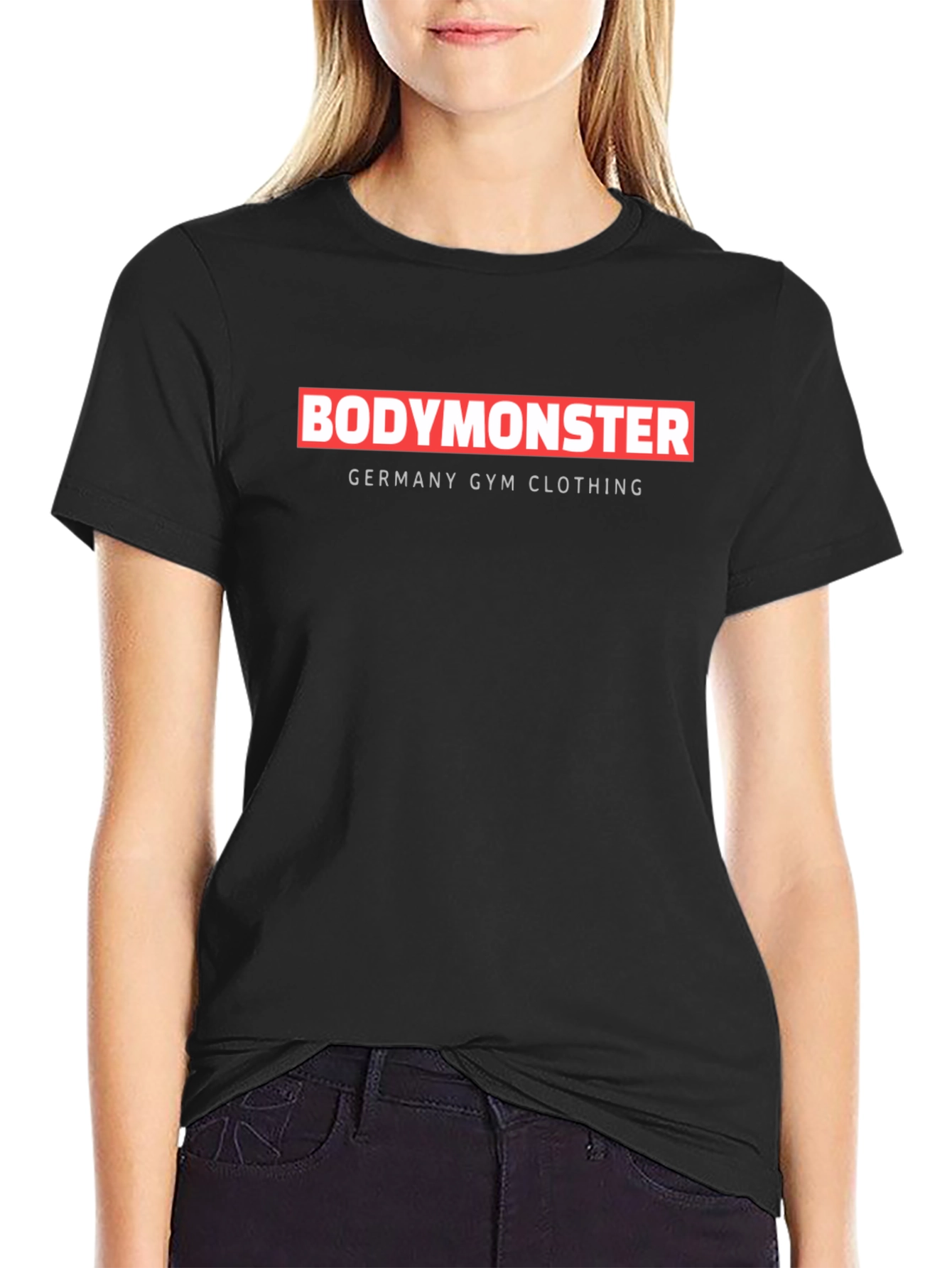 BodyMonster Germany Gym Clothing Black T-Shirt