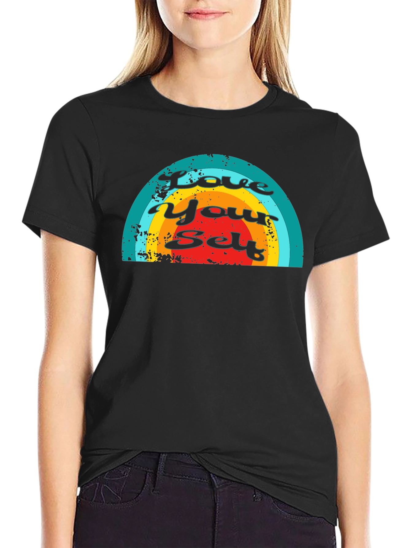 Love Yourself Rainbow Graphic T-Shirt