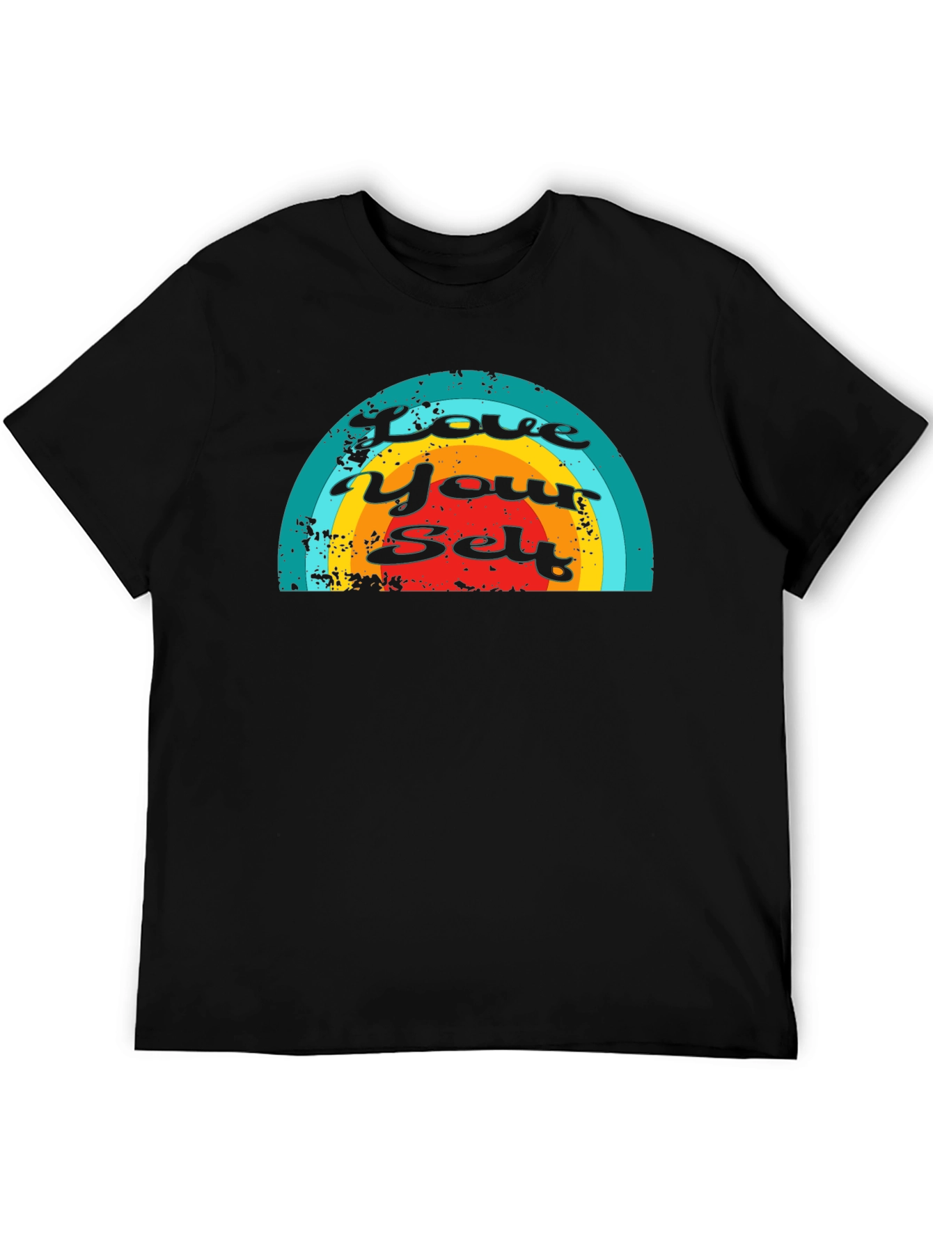 Love Yourself Rainbow Graphic T-Shirt
