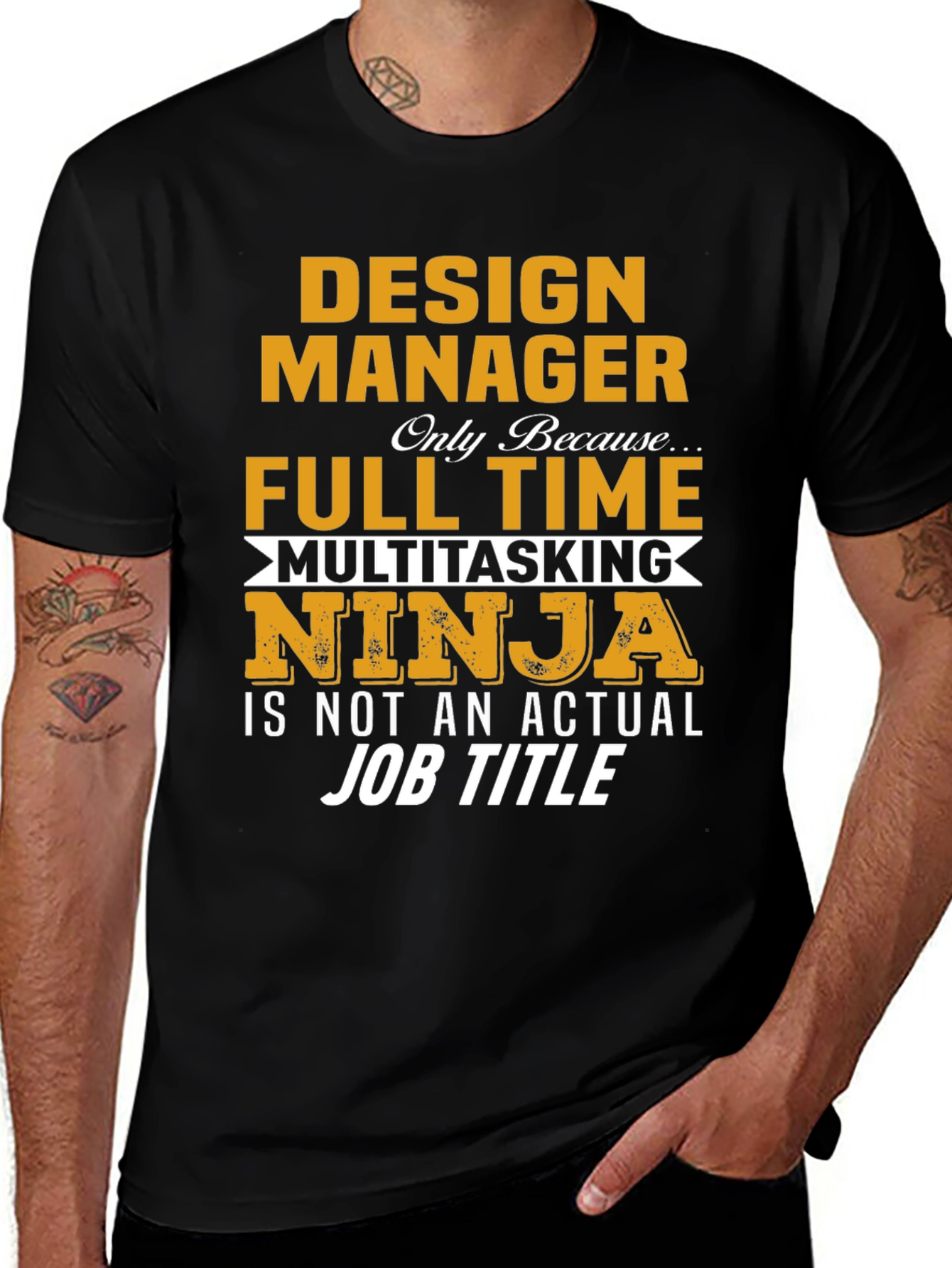 Design Manager Multitasking Ninja T-Shirt