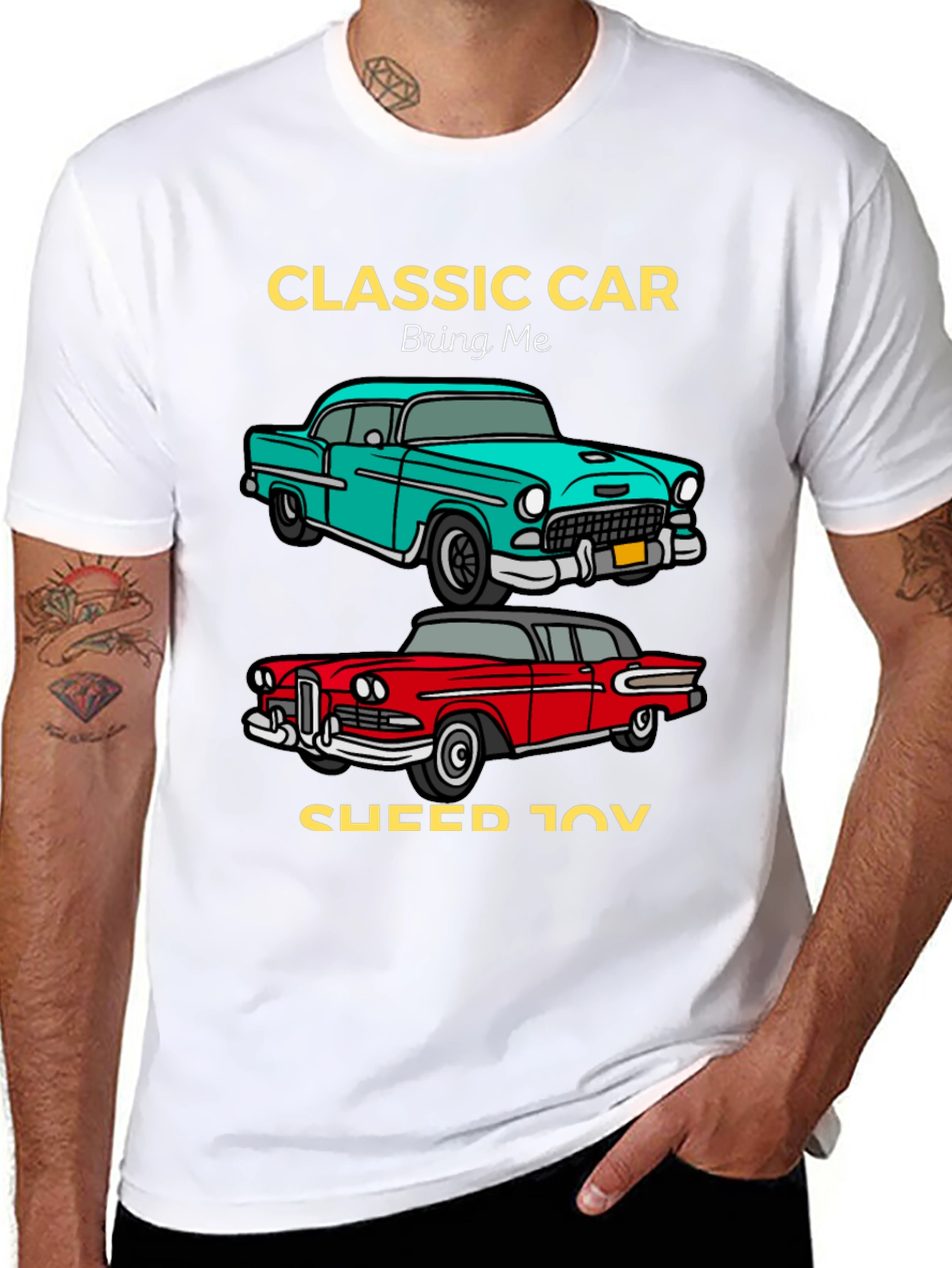 Classic Car Graphic Tee - Retro Automotive Design