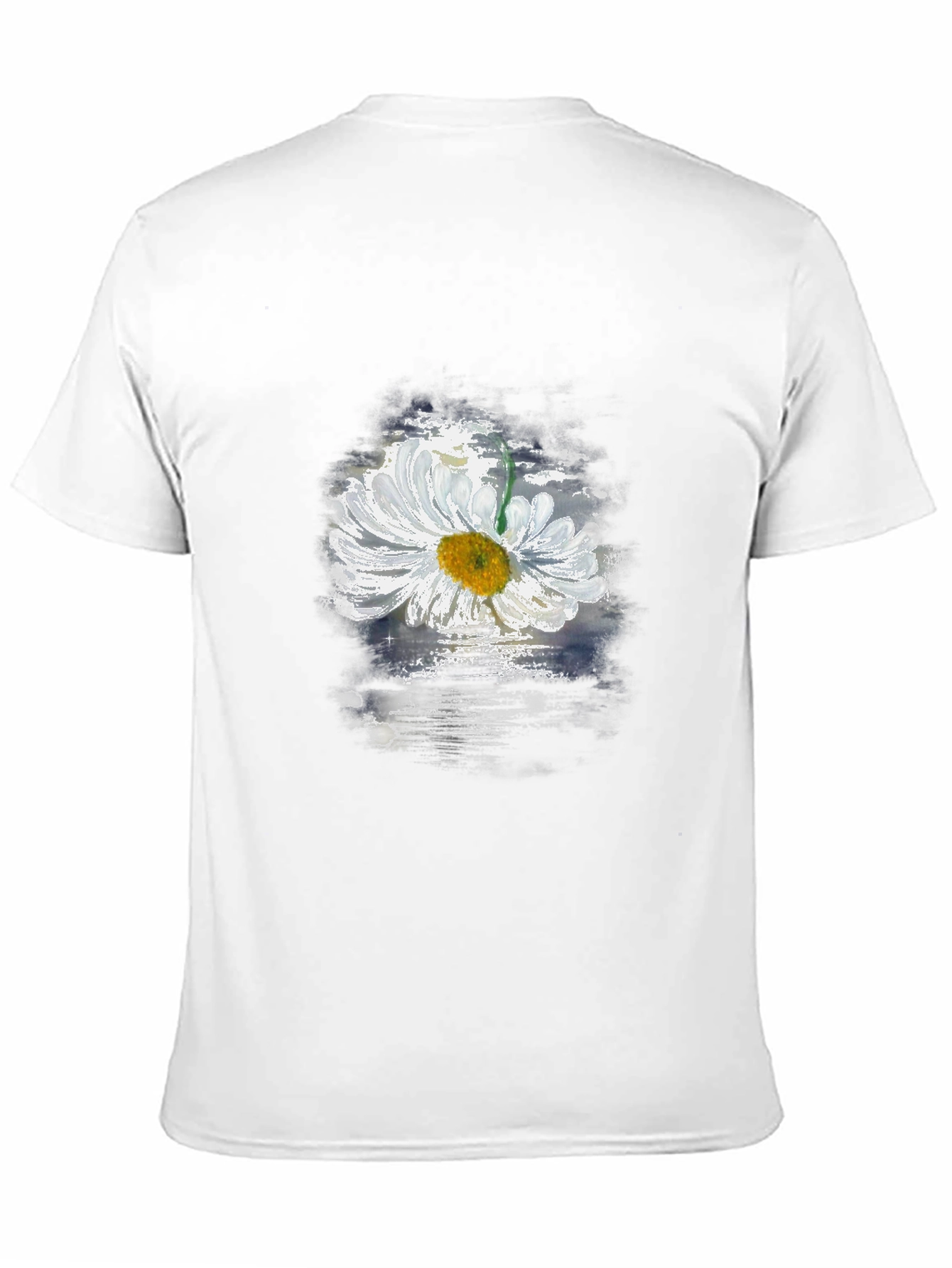 Daisy Flower Graphic Black T-Shirt