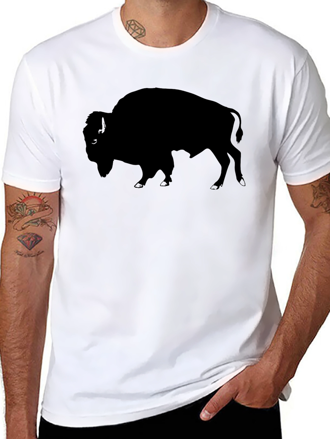 Black Buffalo Graphic Tee - Stylish & Comfortable