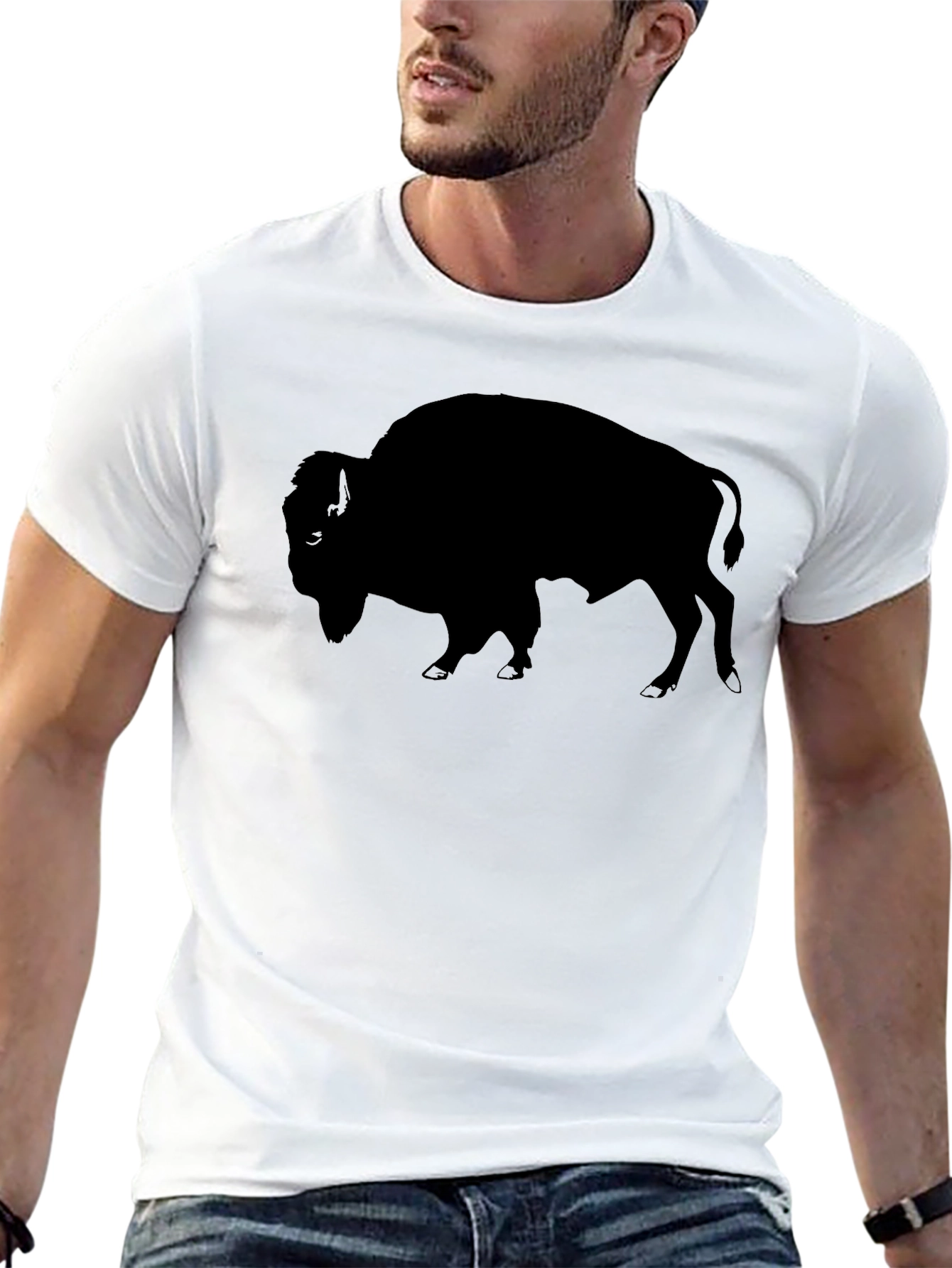 Black Buffalo Graphic Tee - Stylish & Comfortable
