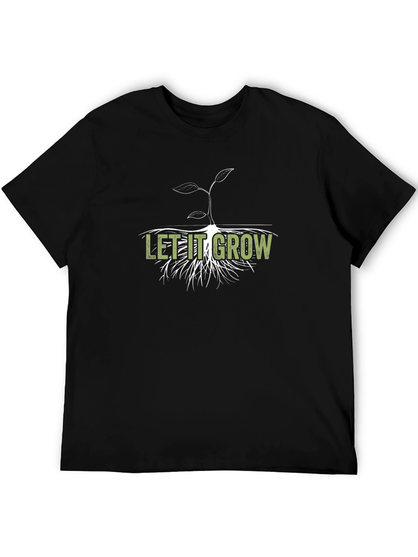Let it Grow Graphic T-Shirt - Black Cotton Tee