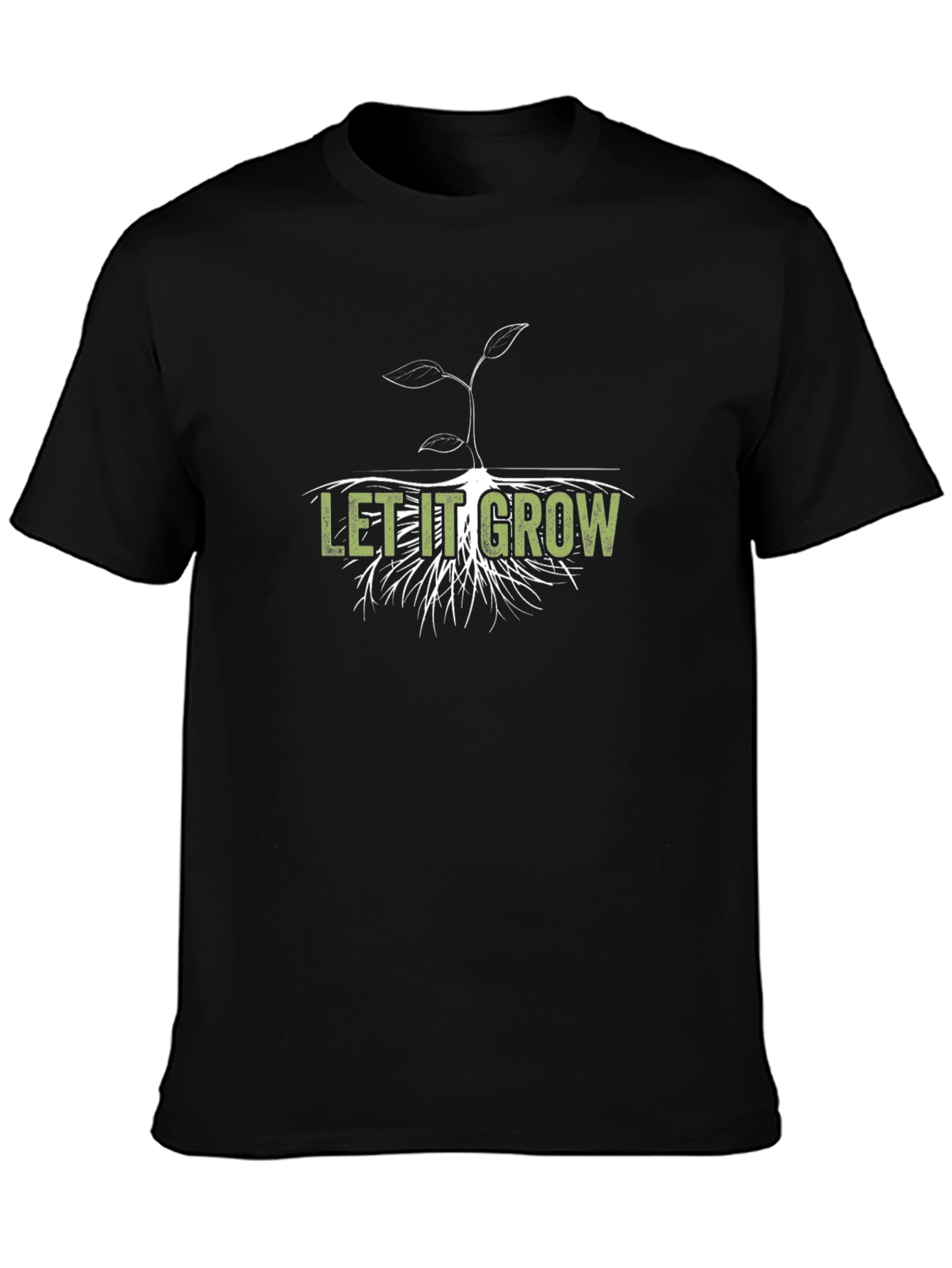 Let it Grow Graphic T-Shirt - Black Cotton Tee