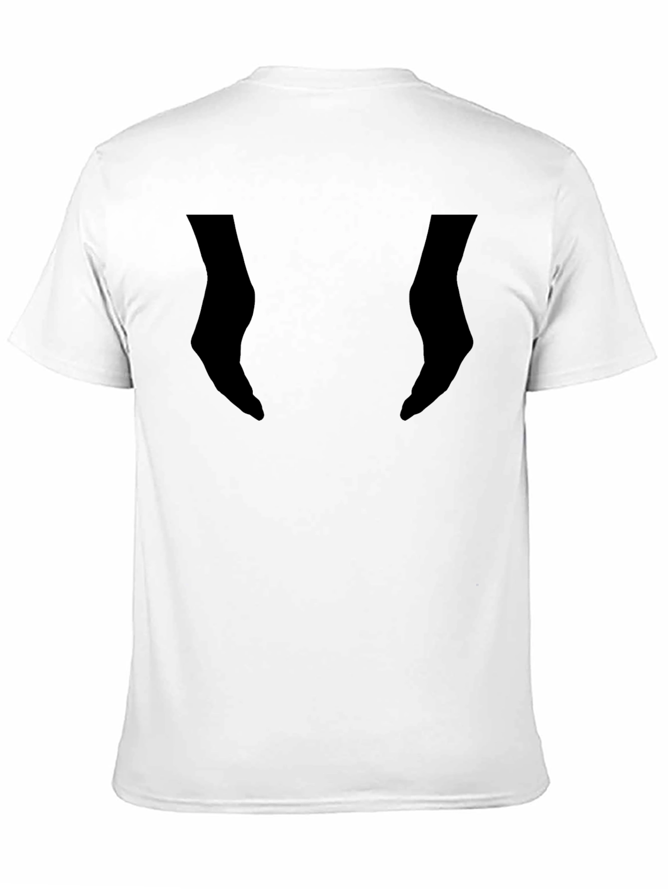 Black Graphic Tee - Unique Silhouette Design