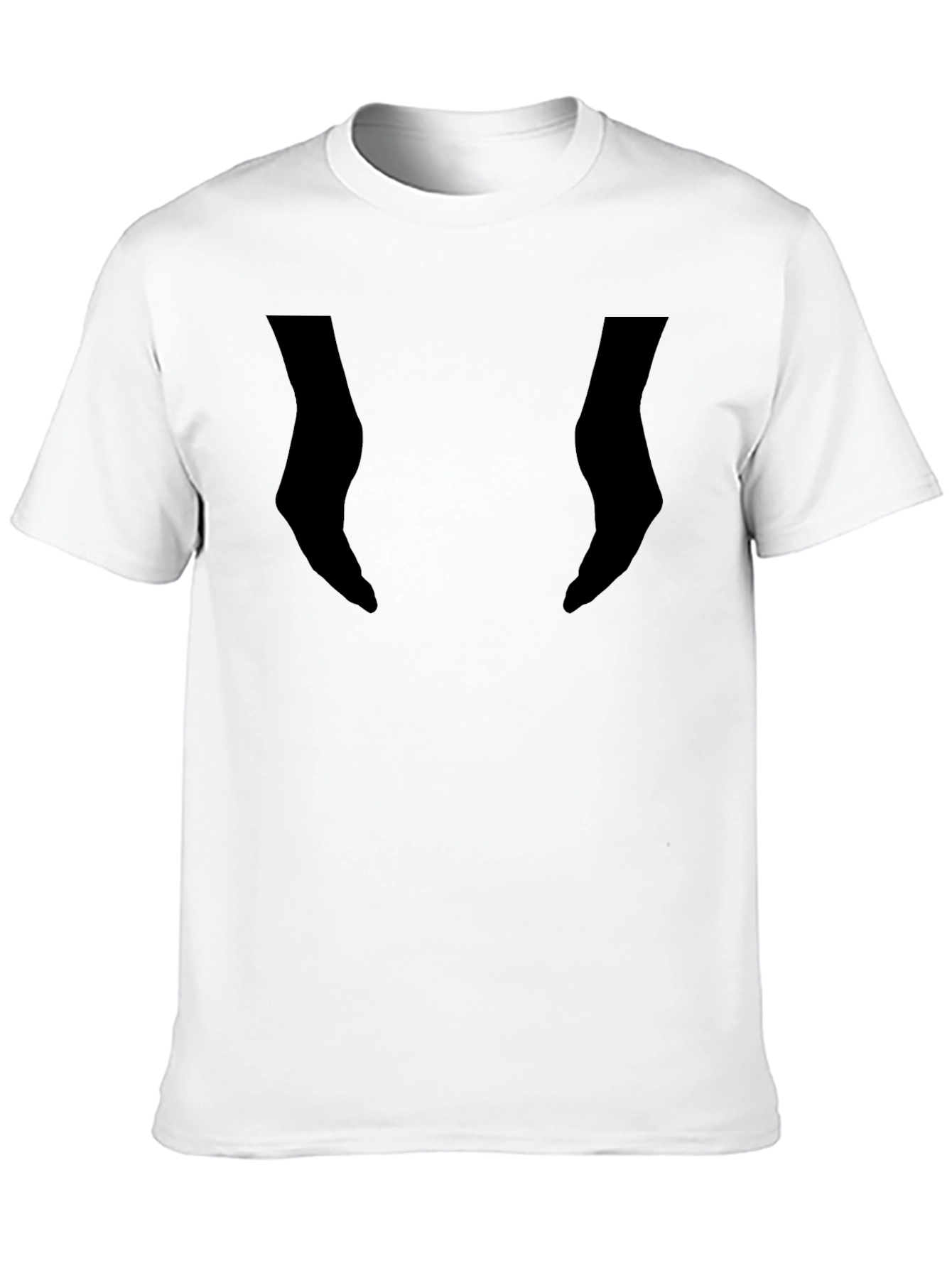 Black Graphic Tee - Unique Silhouette Design