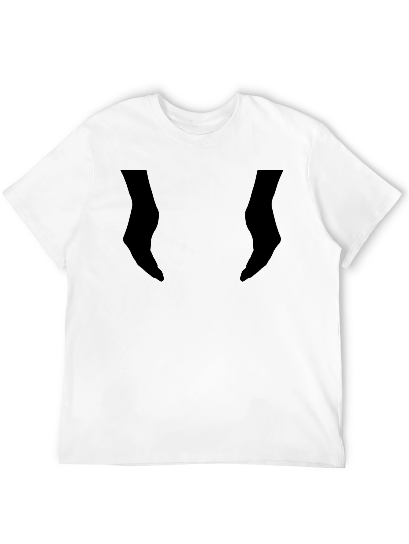 Black Graphic Tee - Unique Silhouette Design