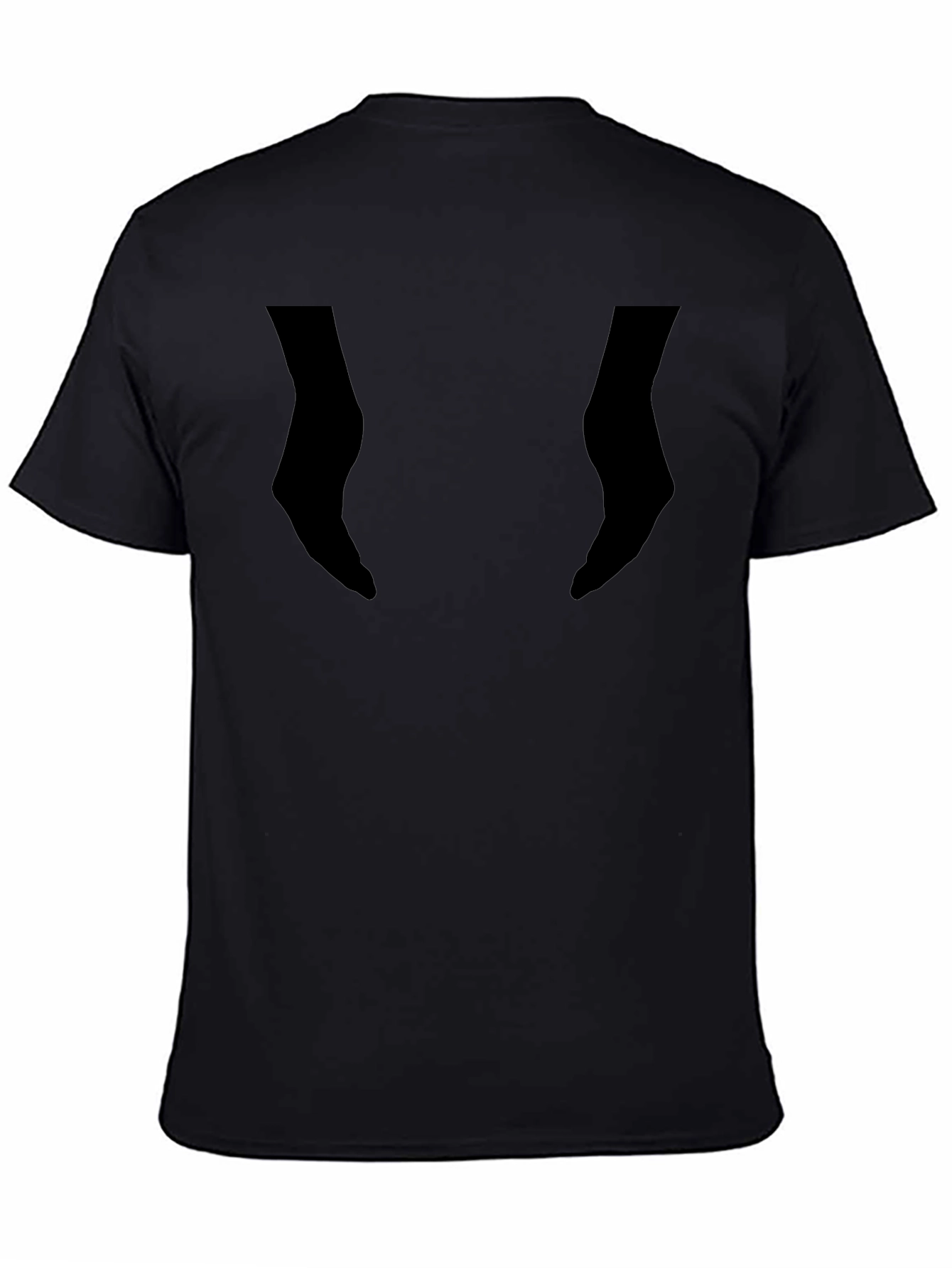 Black Graphic Tee - Unique Silhouette Design