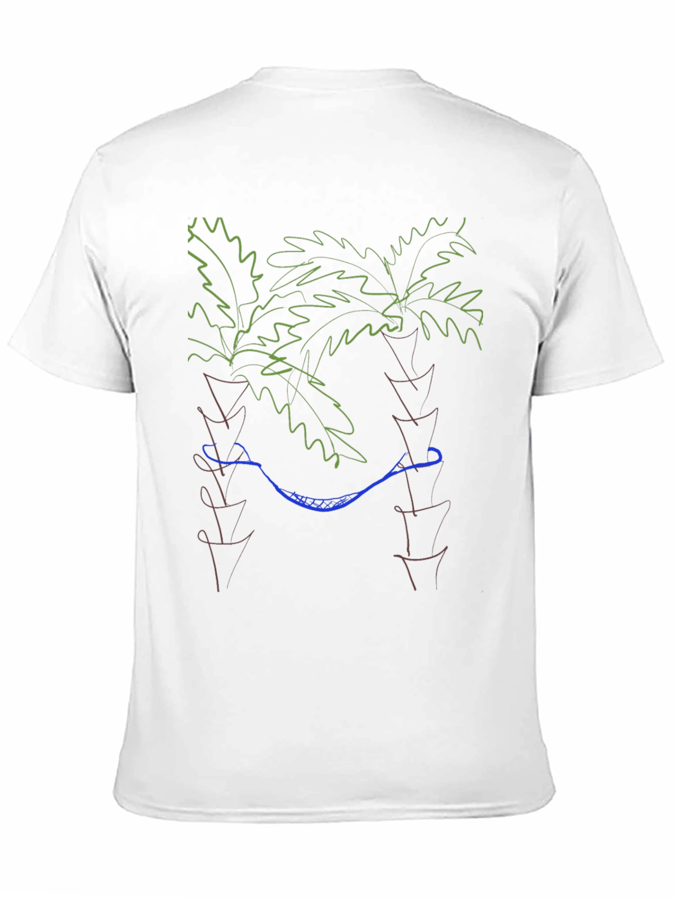Palm Tree Hammock Graphic Tee - Relaxed Style