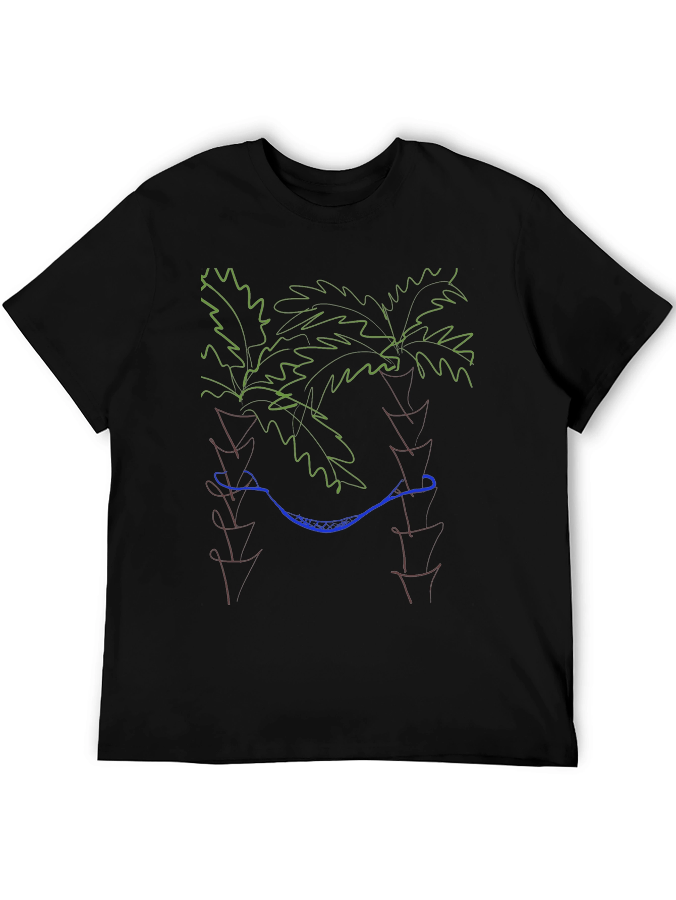 Palm Tree Hammock Graphic Tee - Relaxed Style