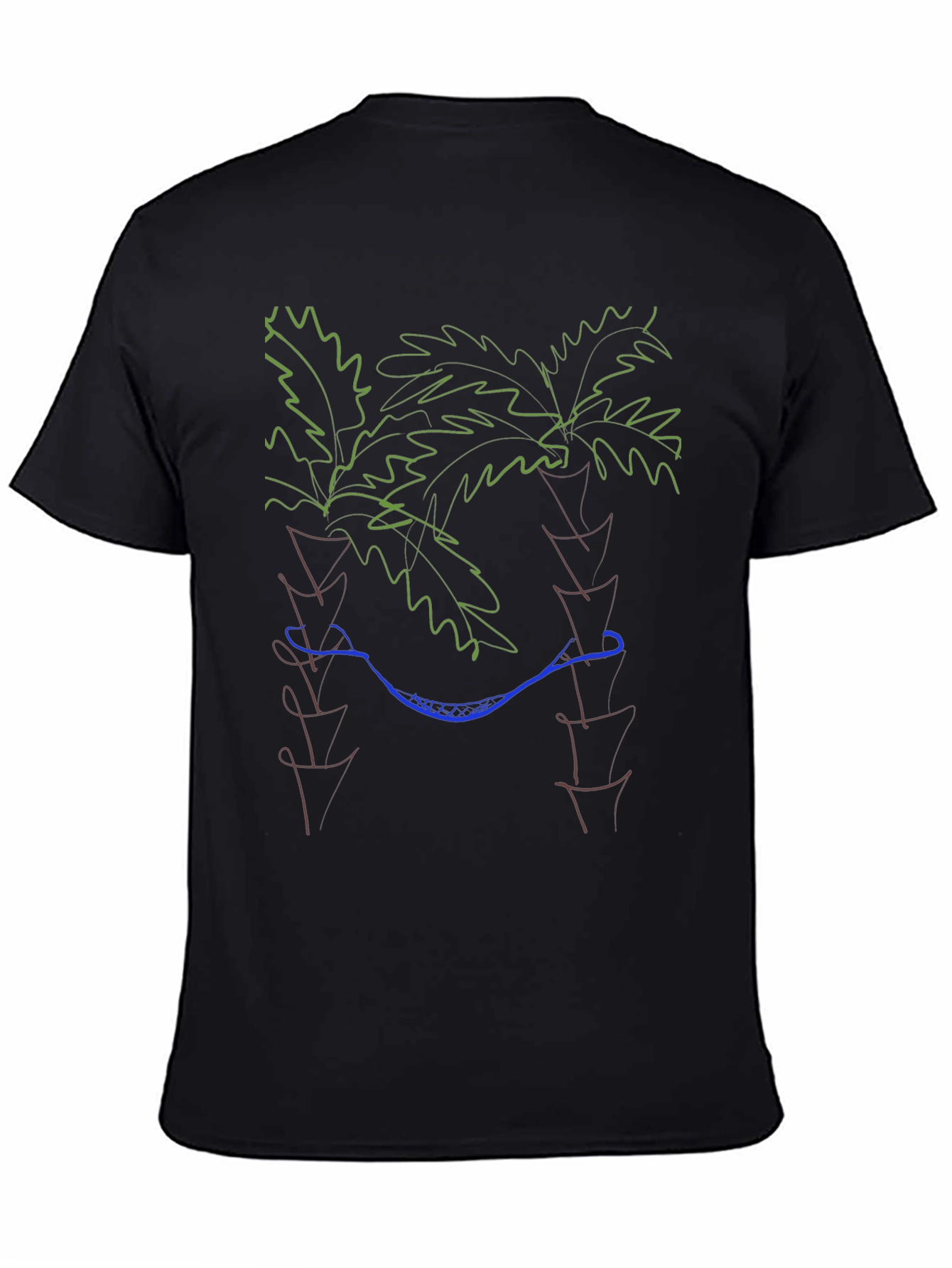 Palm Tree Hammock Graphic Tee - Relaxed Style