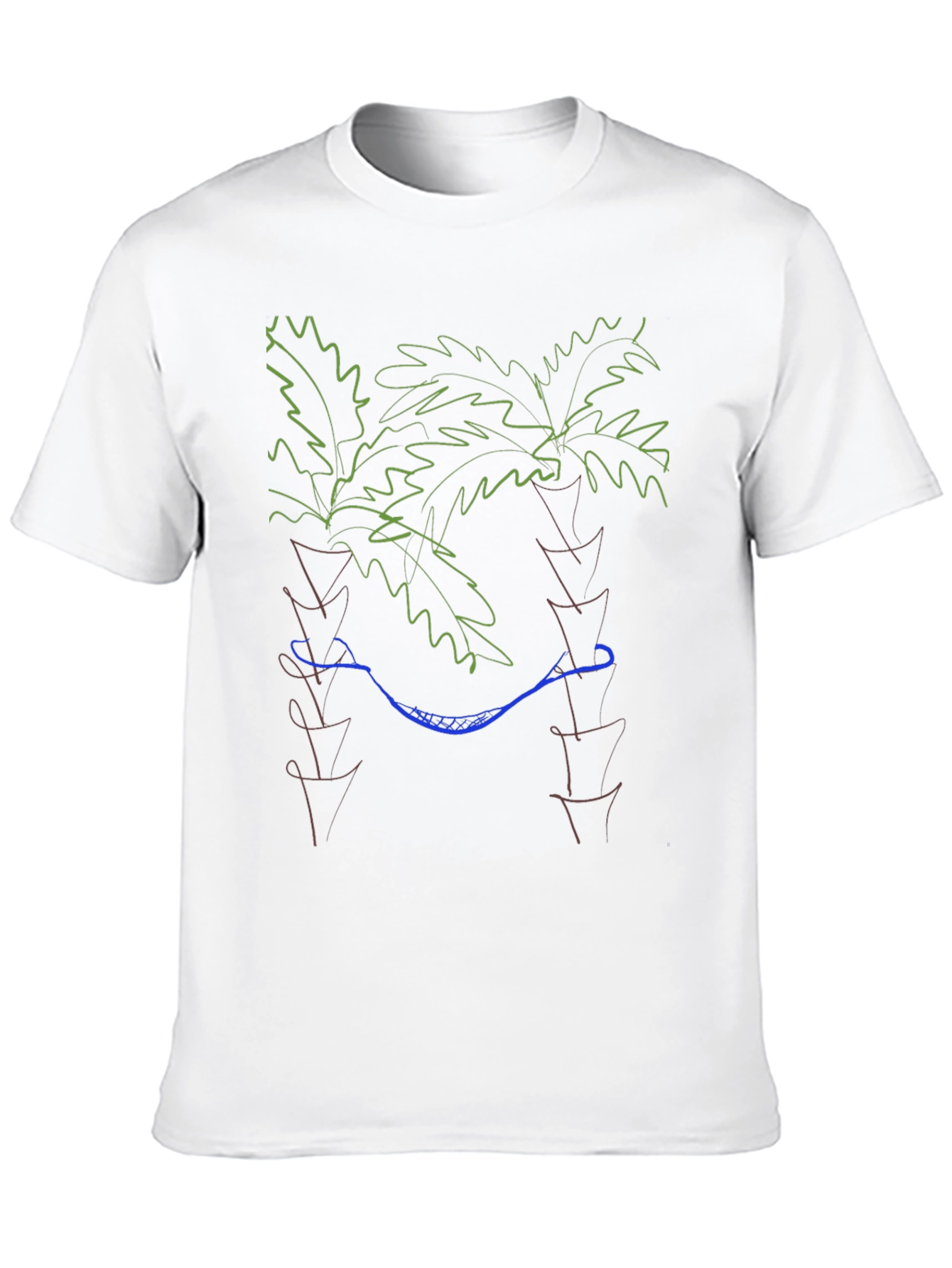 Palm Tree Hammock Graphic Tee - Relaxed Style