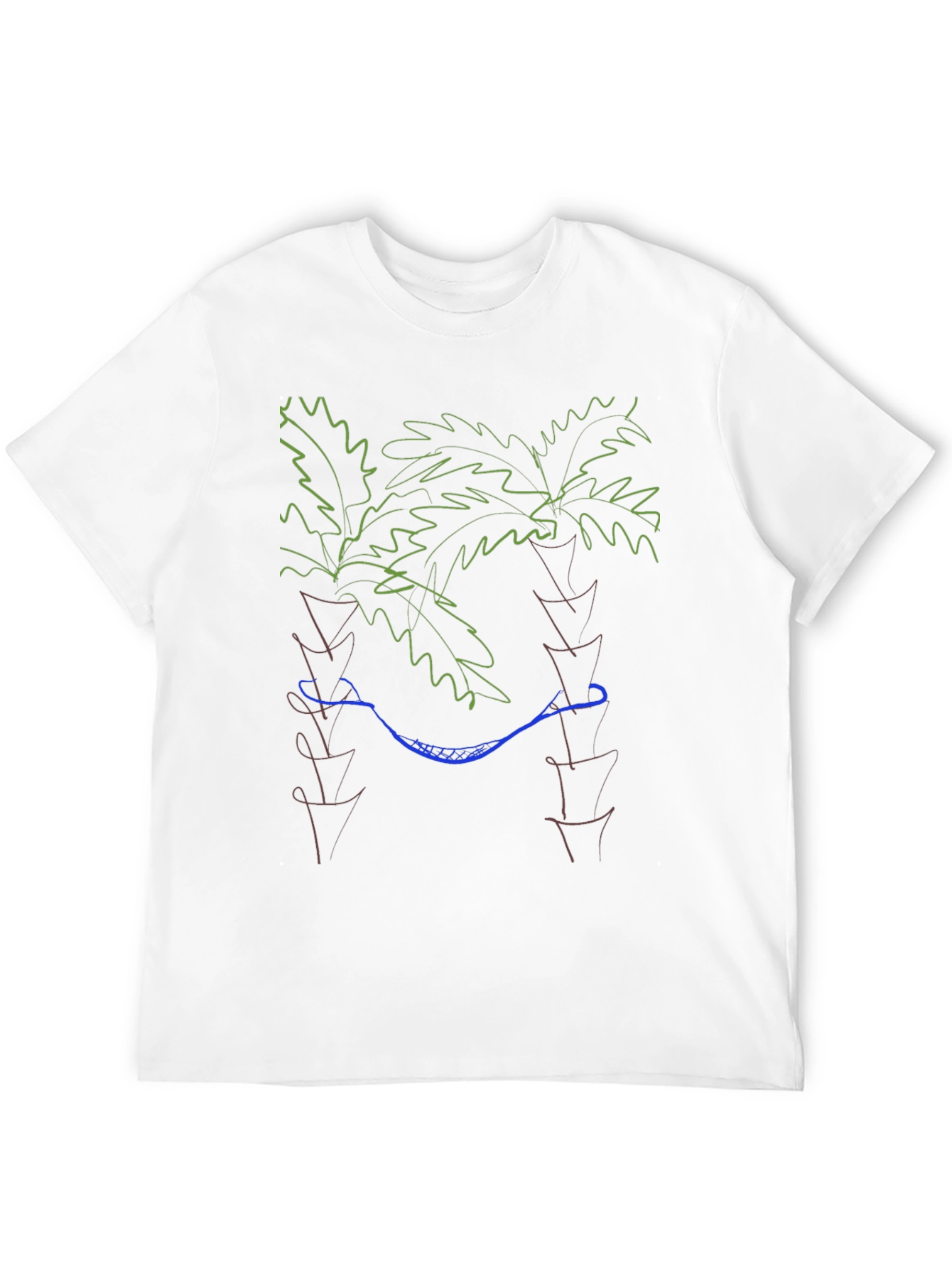 Palm Tree Hammock Graphic Tee - Relaxed Style