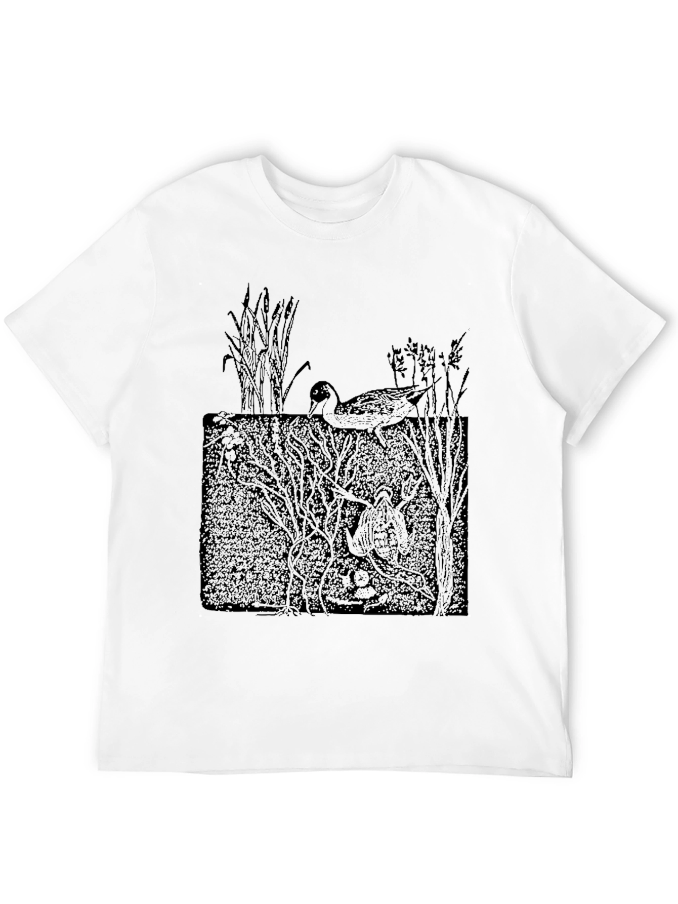 Duck Pond Graphic Tee - Black Cotton Comfort