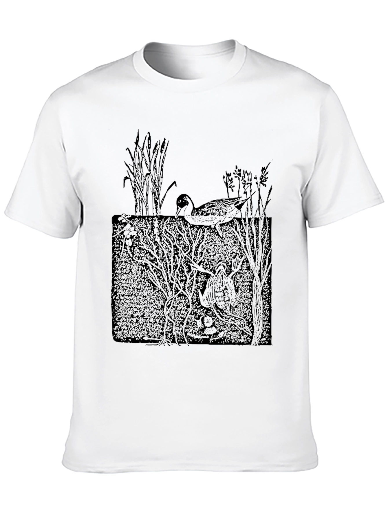 Duck Pond Graphic Tee - Black Cotton Comfort