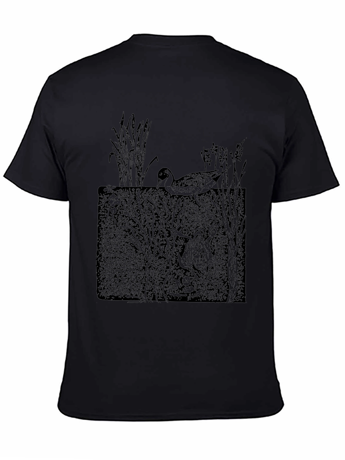 Duck Pond Graphic Tee - Black Cotton Comfort