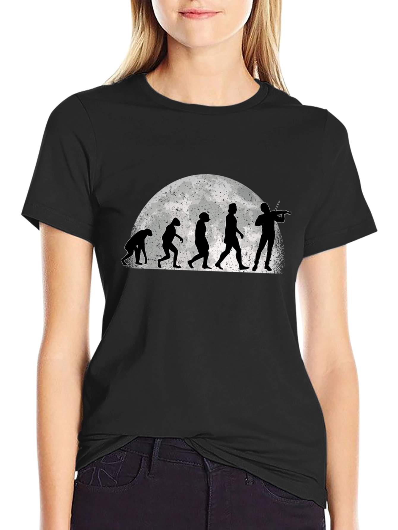 Evolution of Violinist T-Shirt - Black