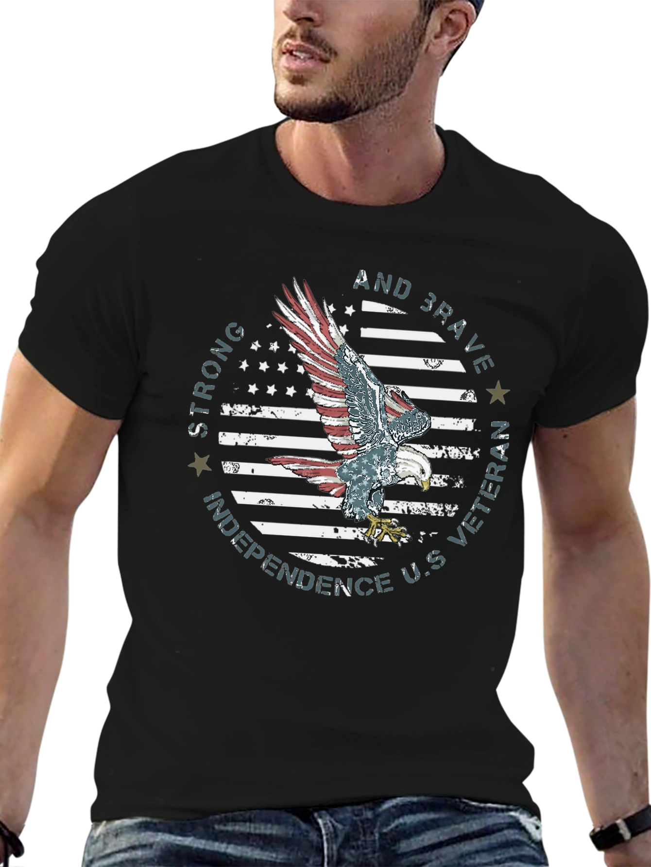 Patriotic Eagle Veteran T-Shirt - Independence Day