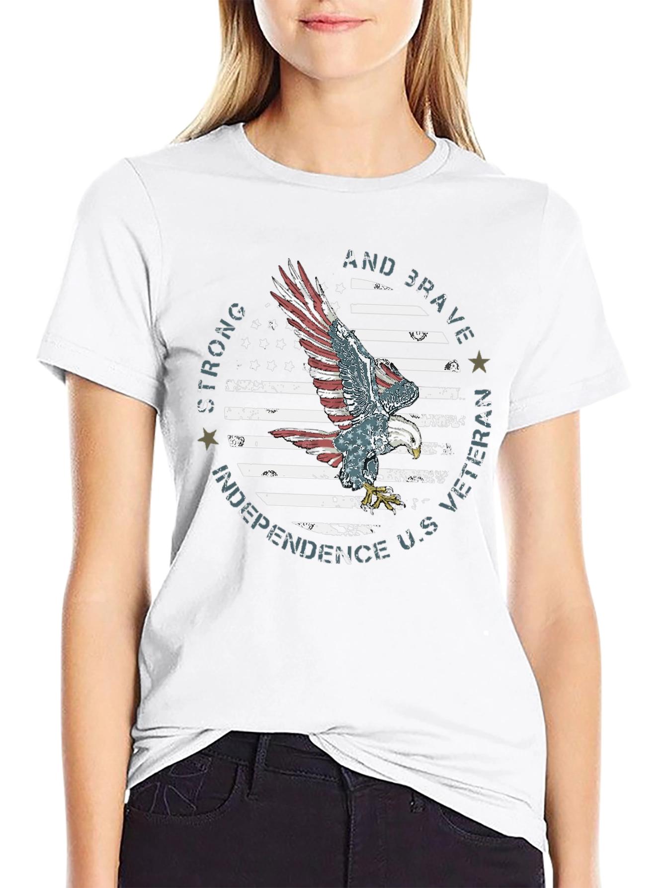 Patriotic Eagle Veteran T-Shirt - Independence Day