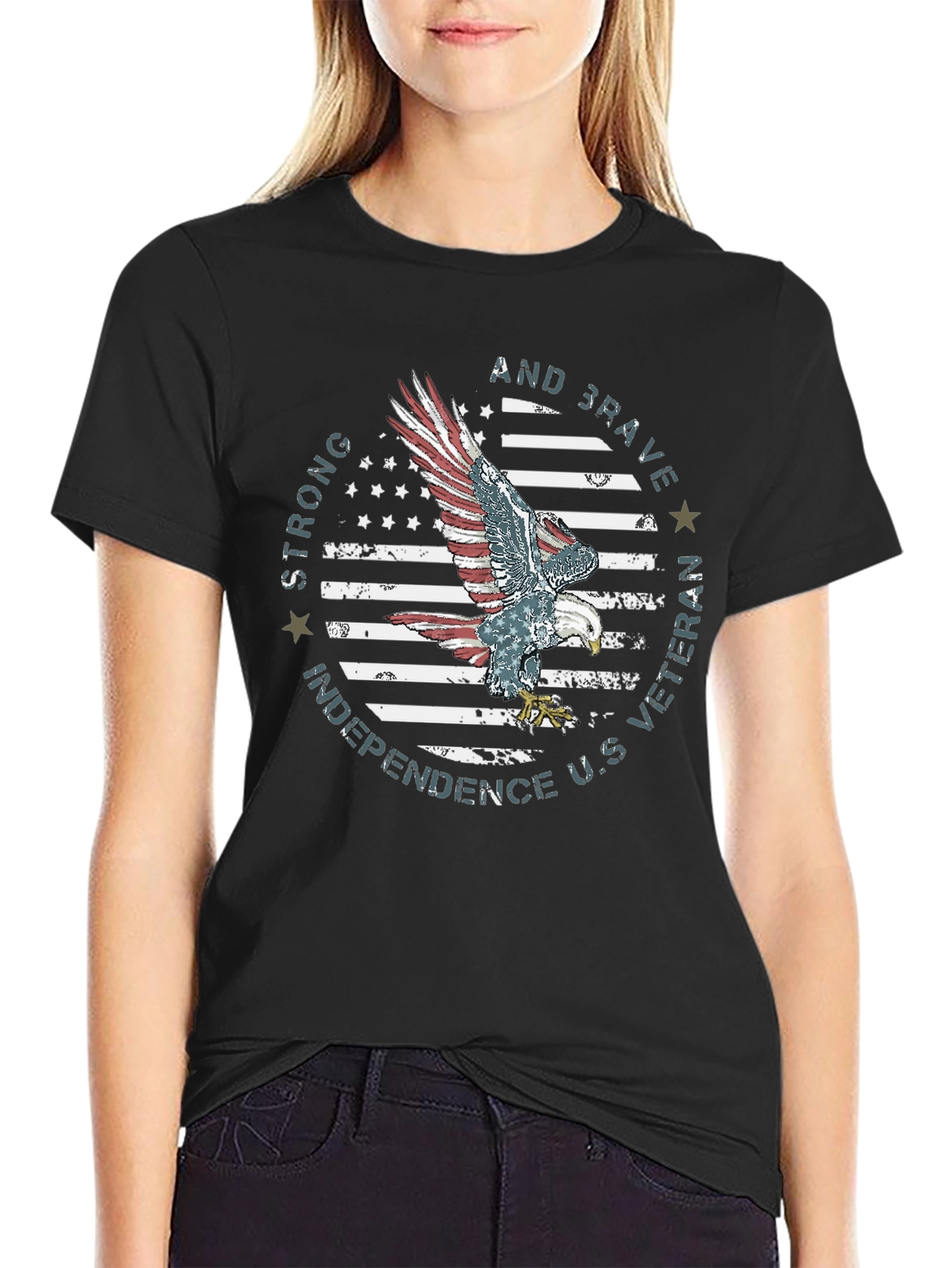 Patriotic Eagle Veteran T-Shirt - Independence Day