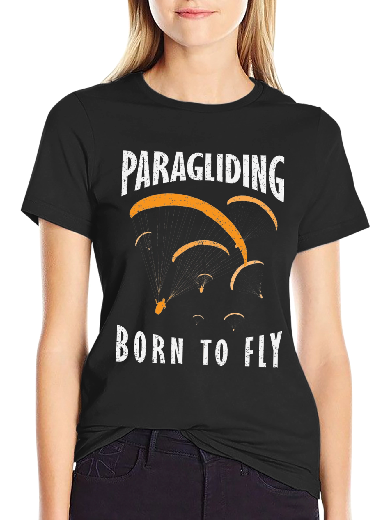 Paragliding Born to Fly Graphic T-Shirt