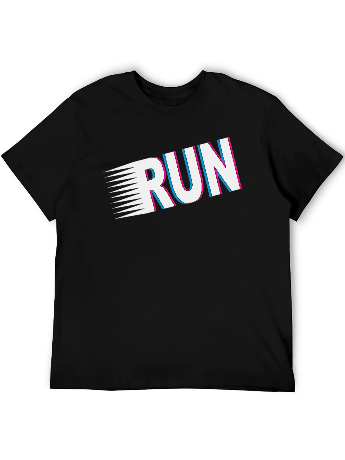 Run Graphic Tee - Black Short Sleeve