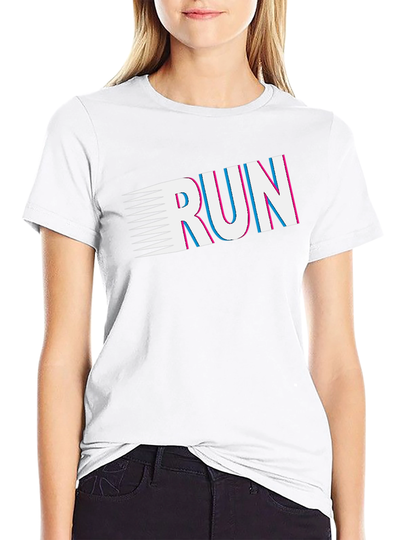 Run Graphic Tee - Black Short Sleeve