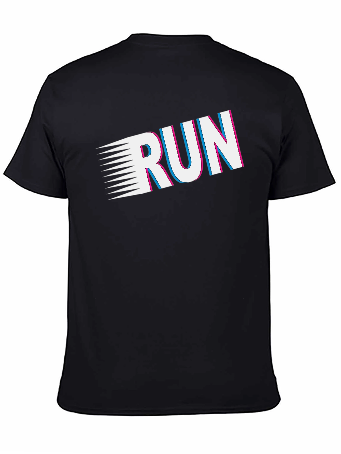 Run Graphic Tee - Black Short Sleeve