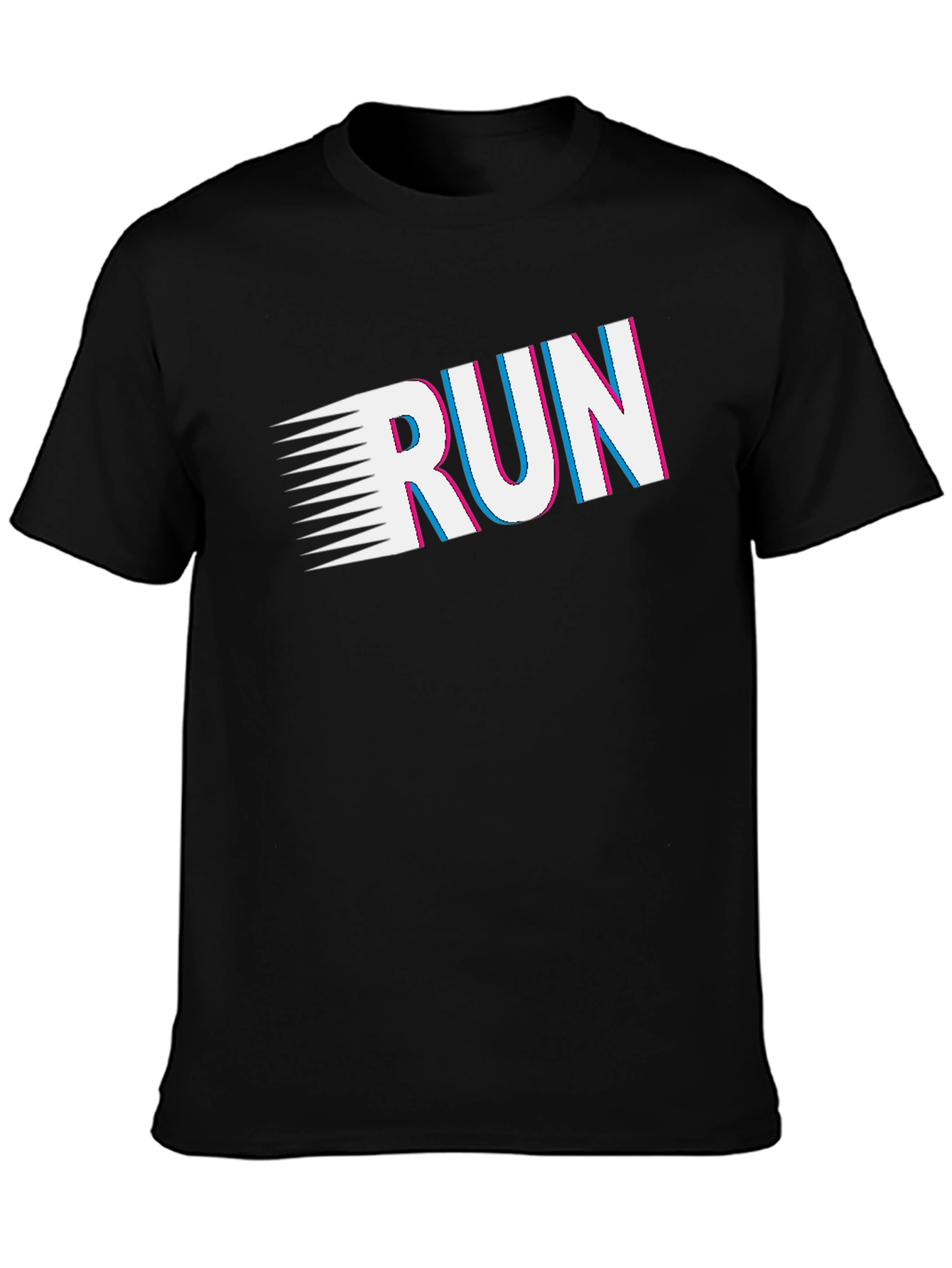 Run Graphic Tee - Black Short Sleeve