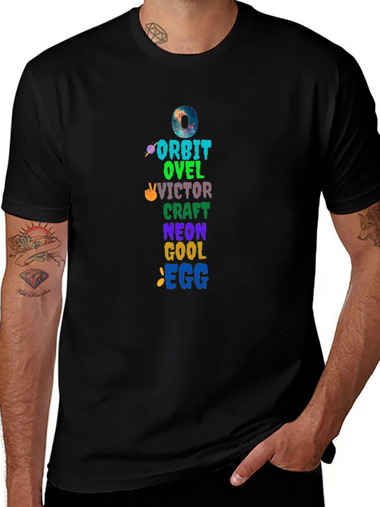 Orbit Ovel Victor Craft Neon Cool Egg Graphic Tee