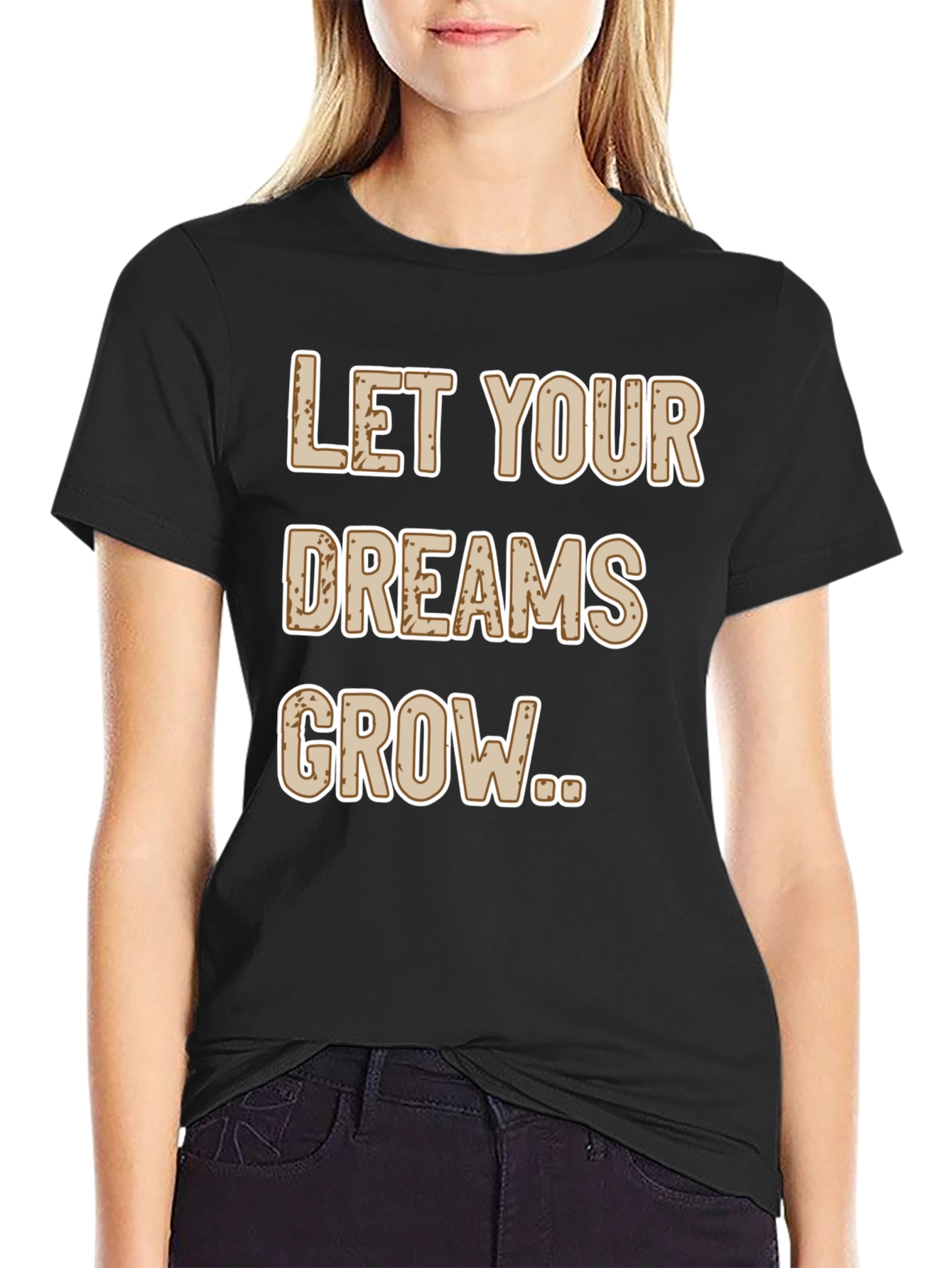 Let Your Dreams Grow Black Graphic Tee