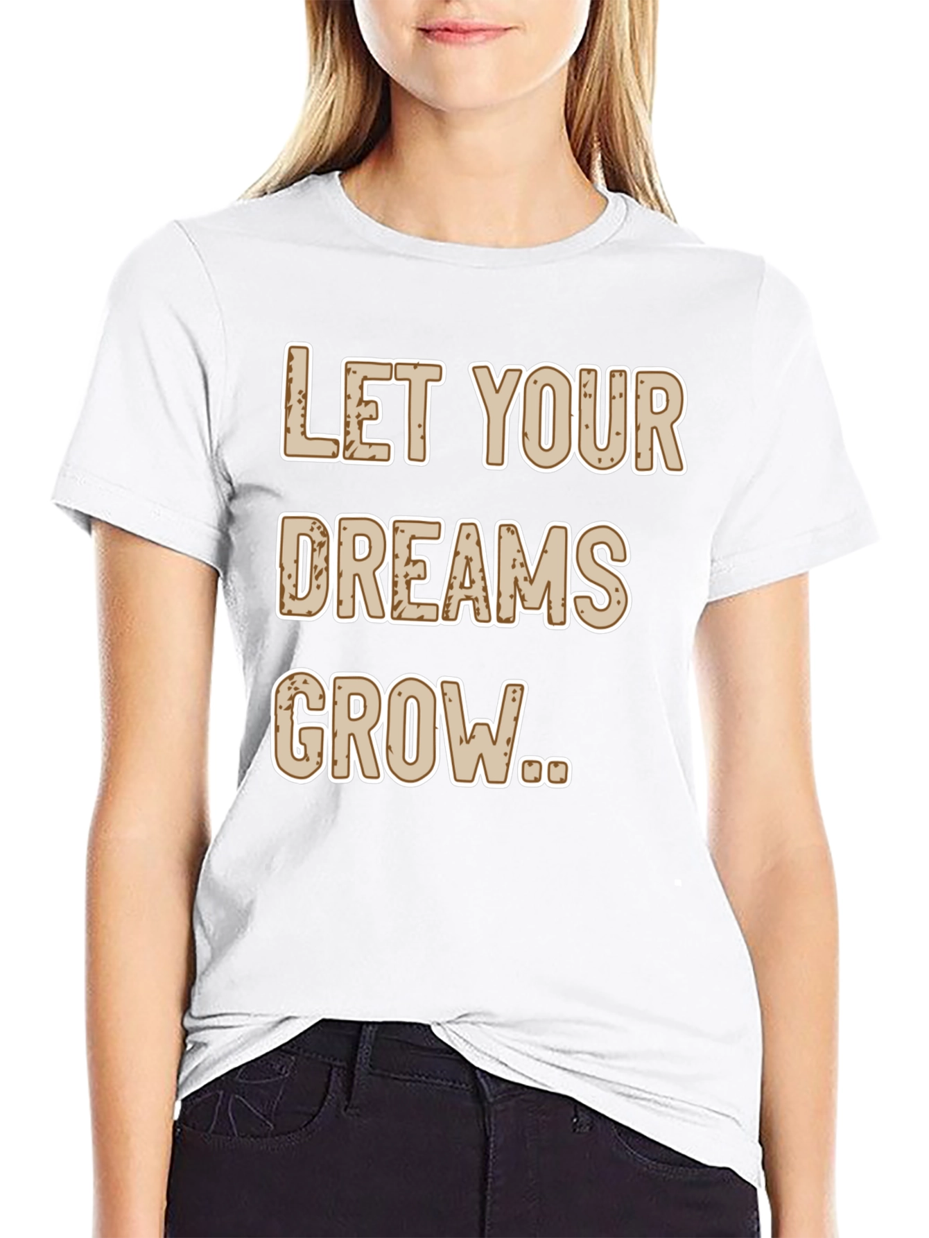 Let Your Dreams Grow Black Graphic Tee