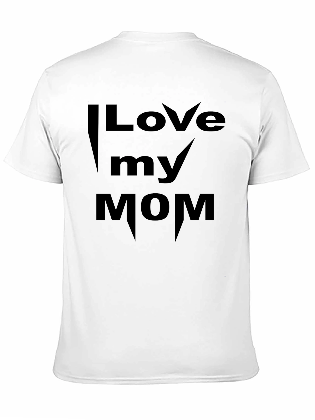 I Love My Mom Graphic T-Shirt - Black