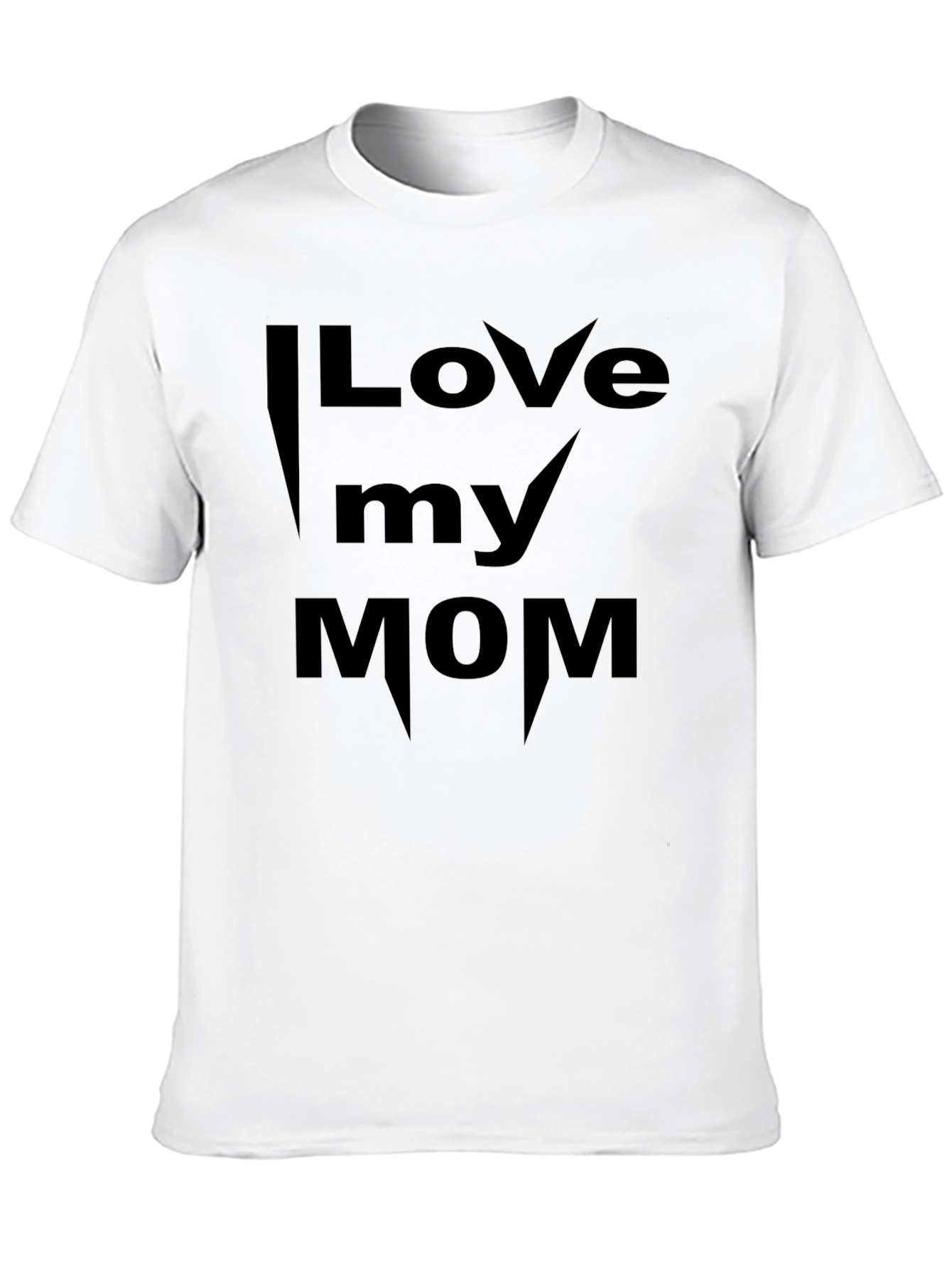 I Love My Mom Graphic T-Shirt - Black