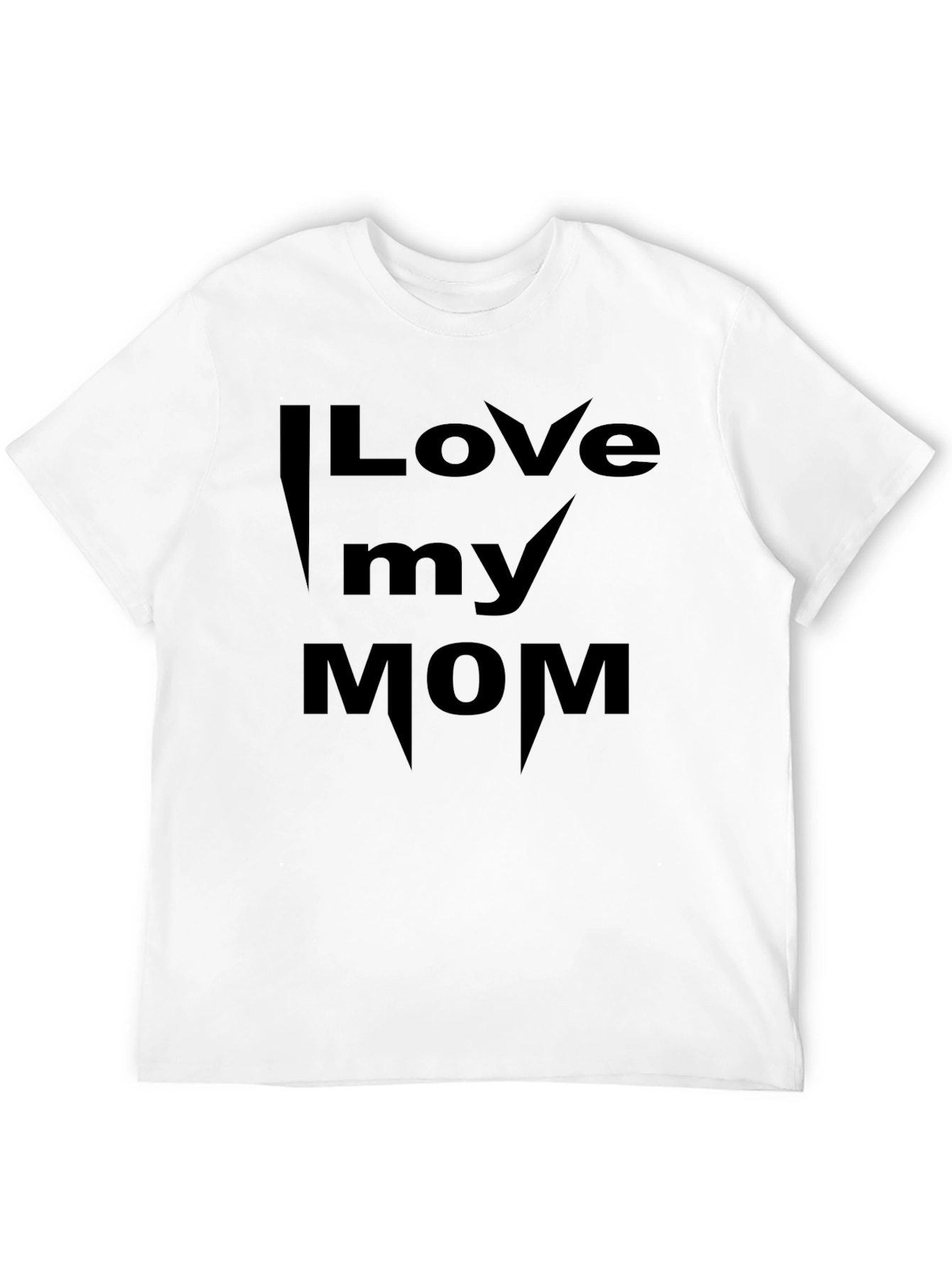 I Love My Mom Graphic T-Shirt - Black