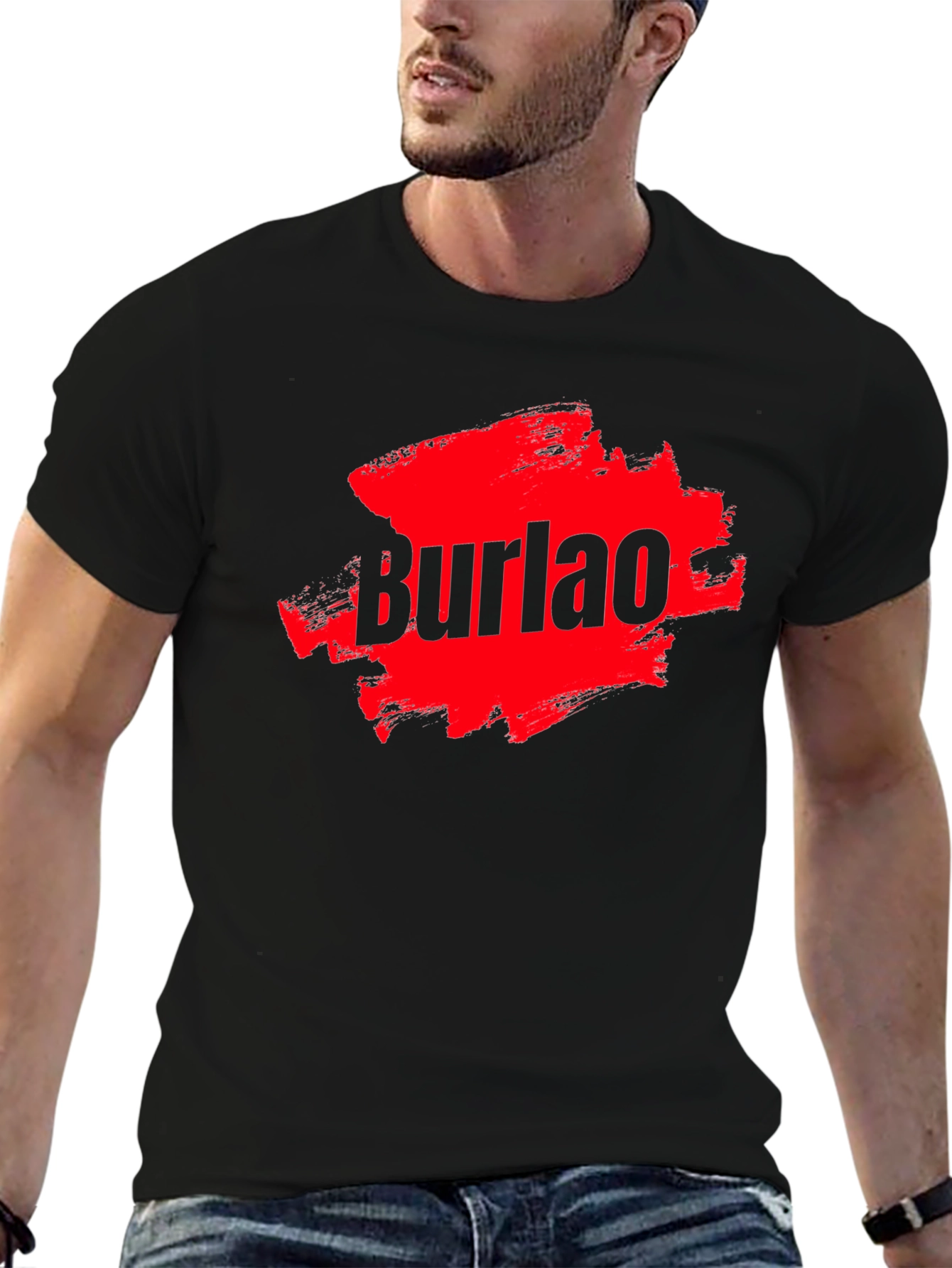 Burlao Graphic Tee - Stylish Mens Black T-Shirt