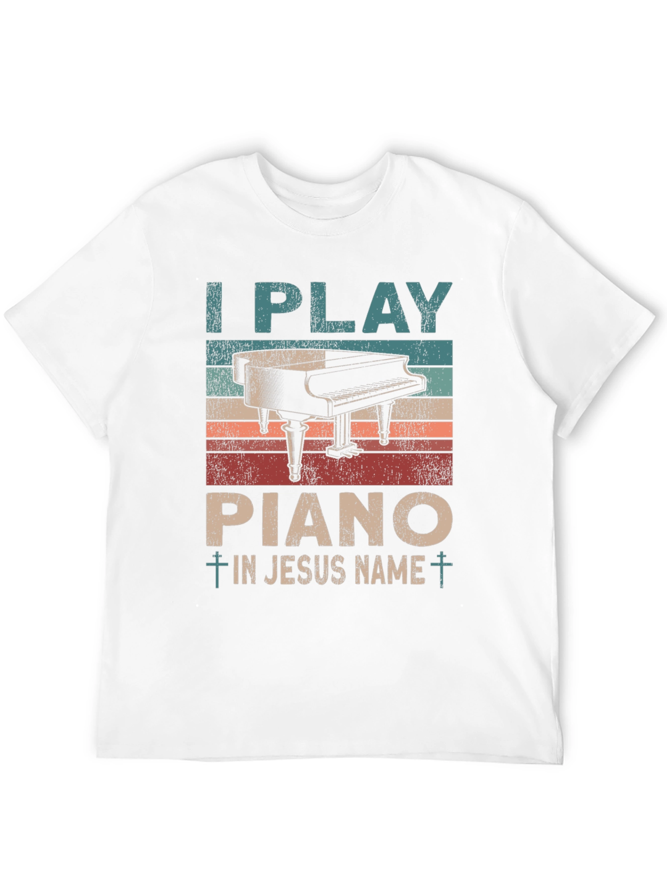 I Play Piano in Jesus Name Graphic Tee