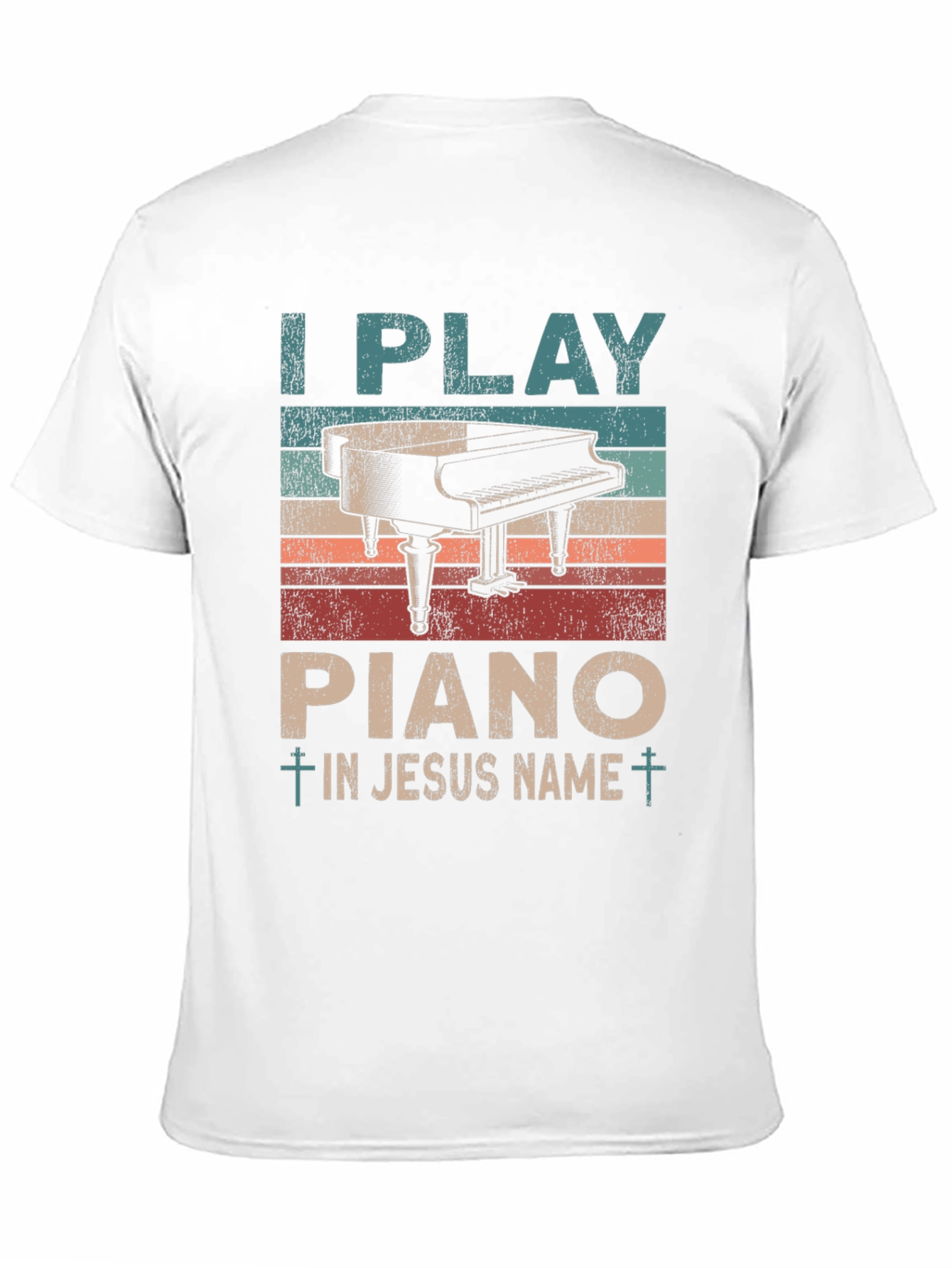 I Play Piano in Jesus Name Graphic Tee