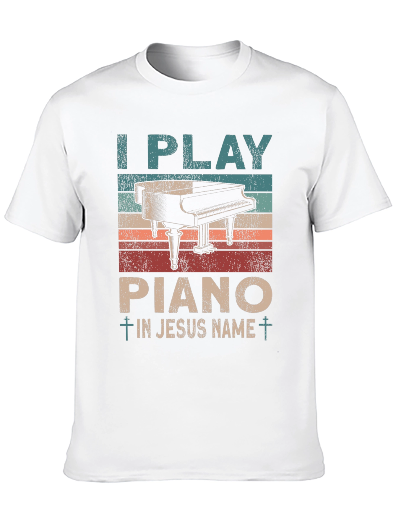 I Play Piano in Jesus Name Graphic Tee