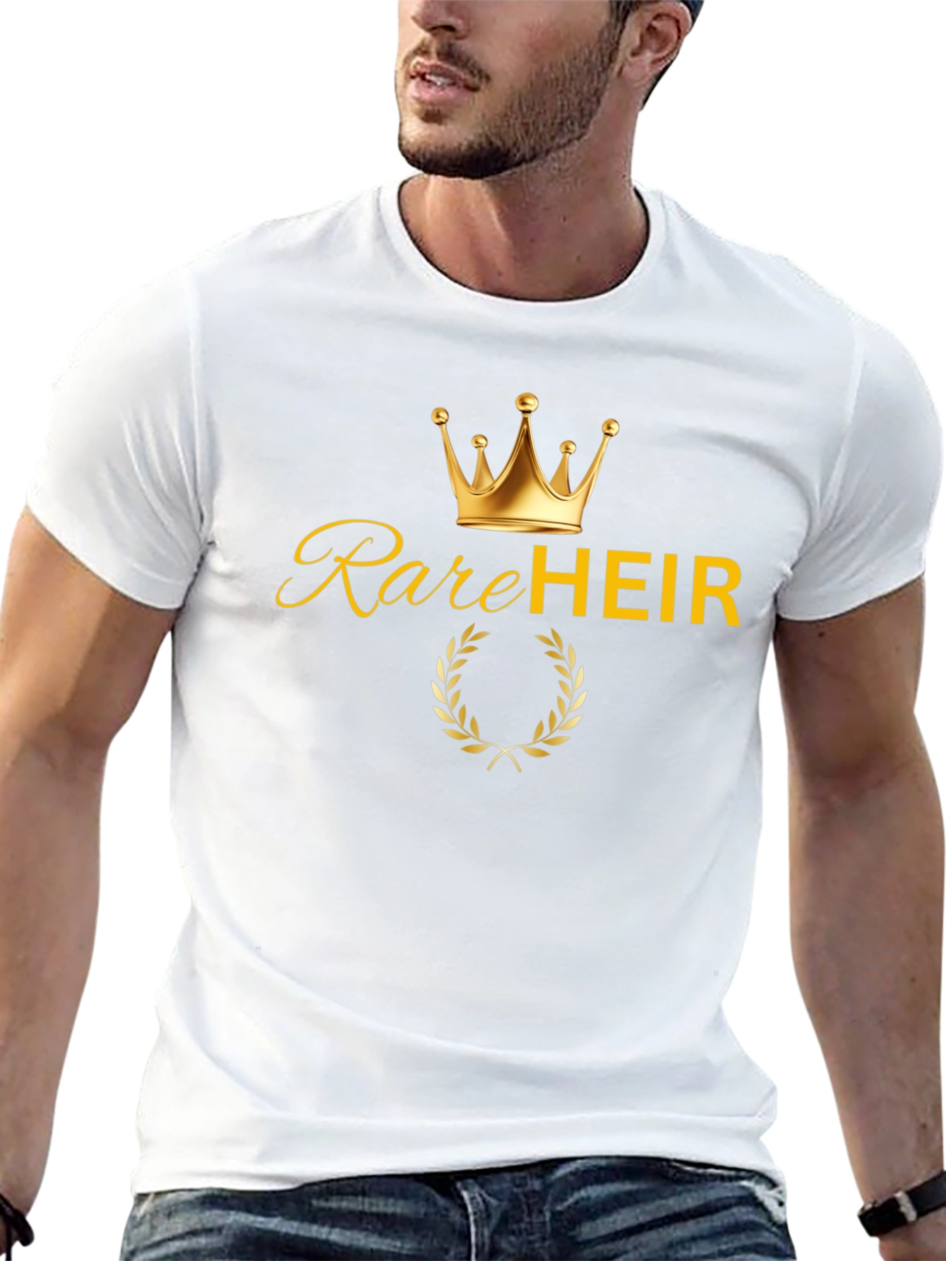 Rare Heir T-Shirt - Golden Crown Graphic Tee