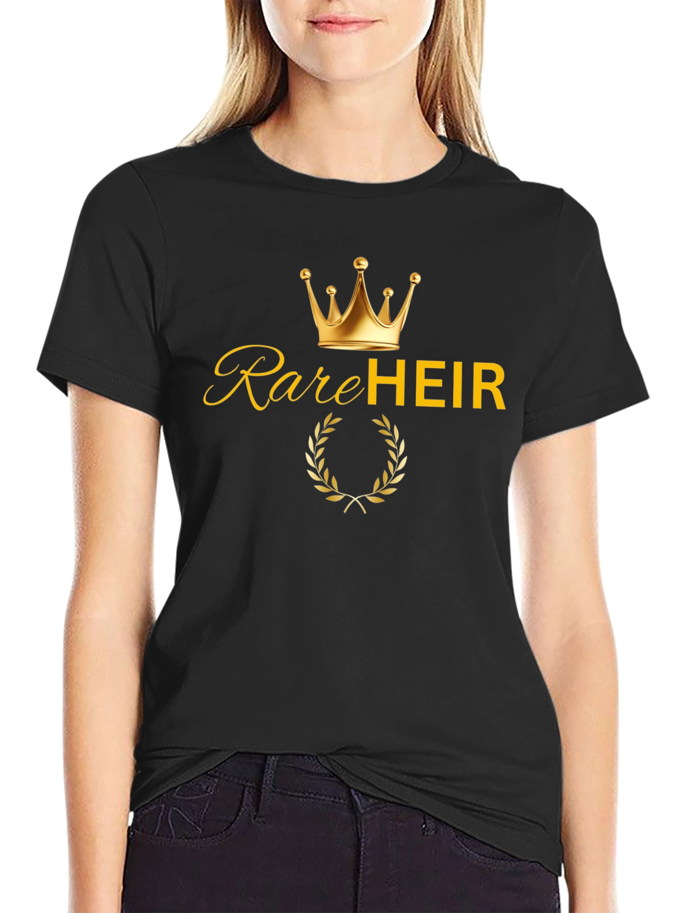 Rare Heir T-Shirt - Golden Crown Graphic Tee