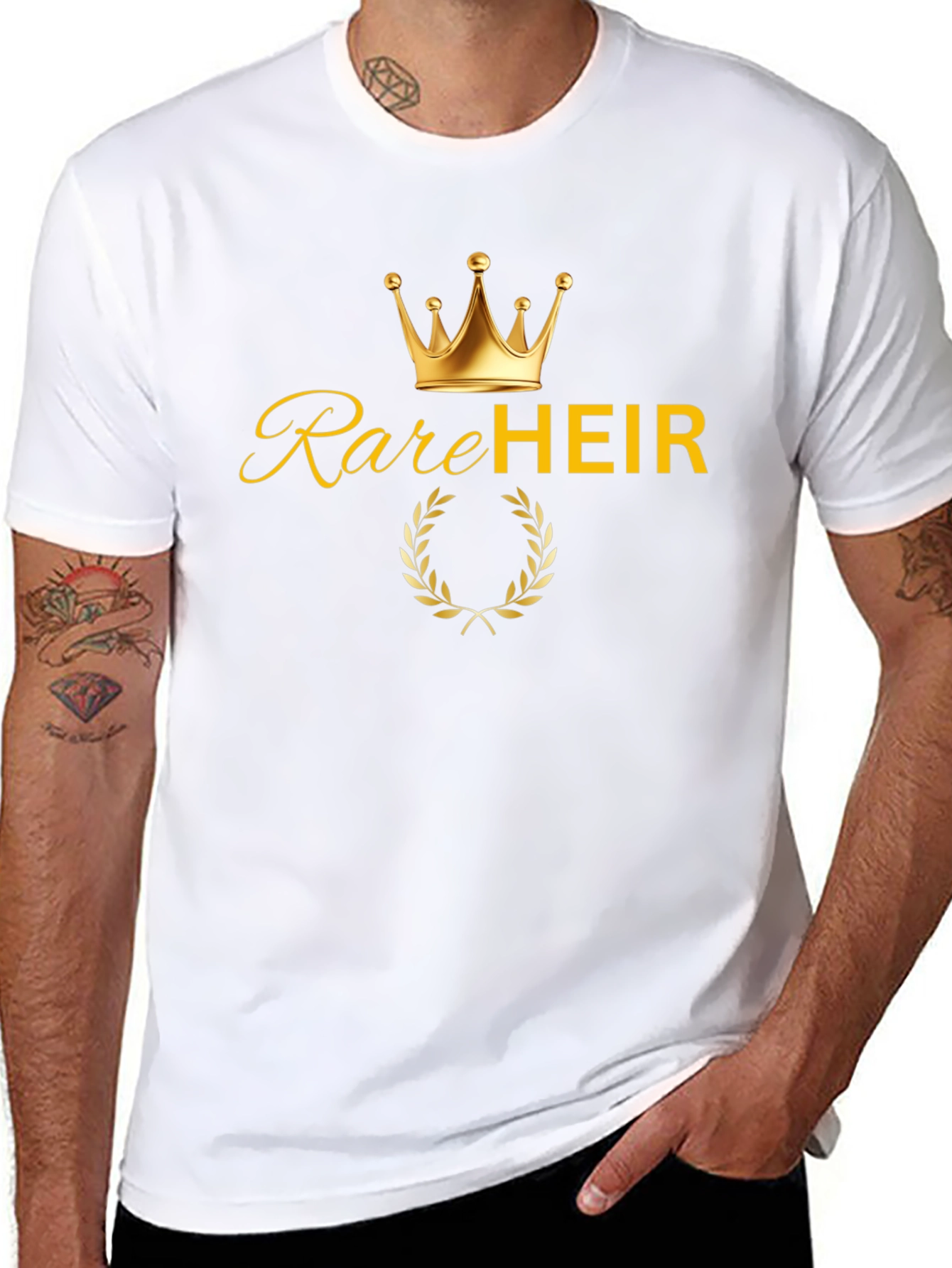 Rare Heir T-Shirt - Golden Crown Graphic Tee