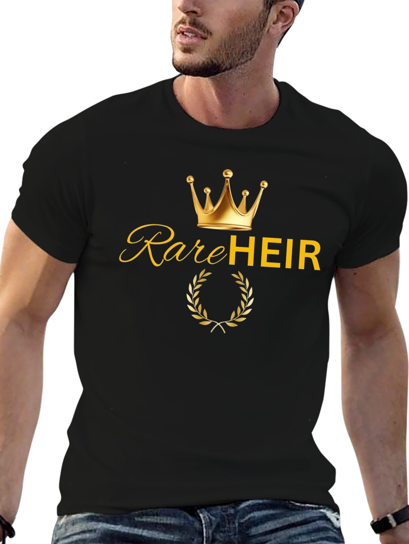 Rare Heir T-Shirt - Golden Crown Graphic Tee